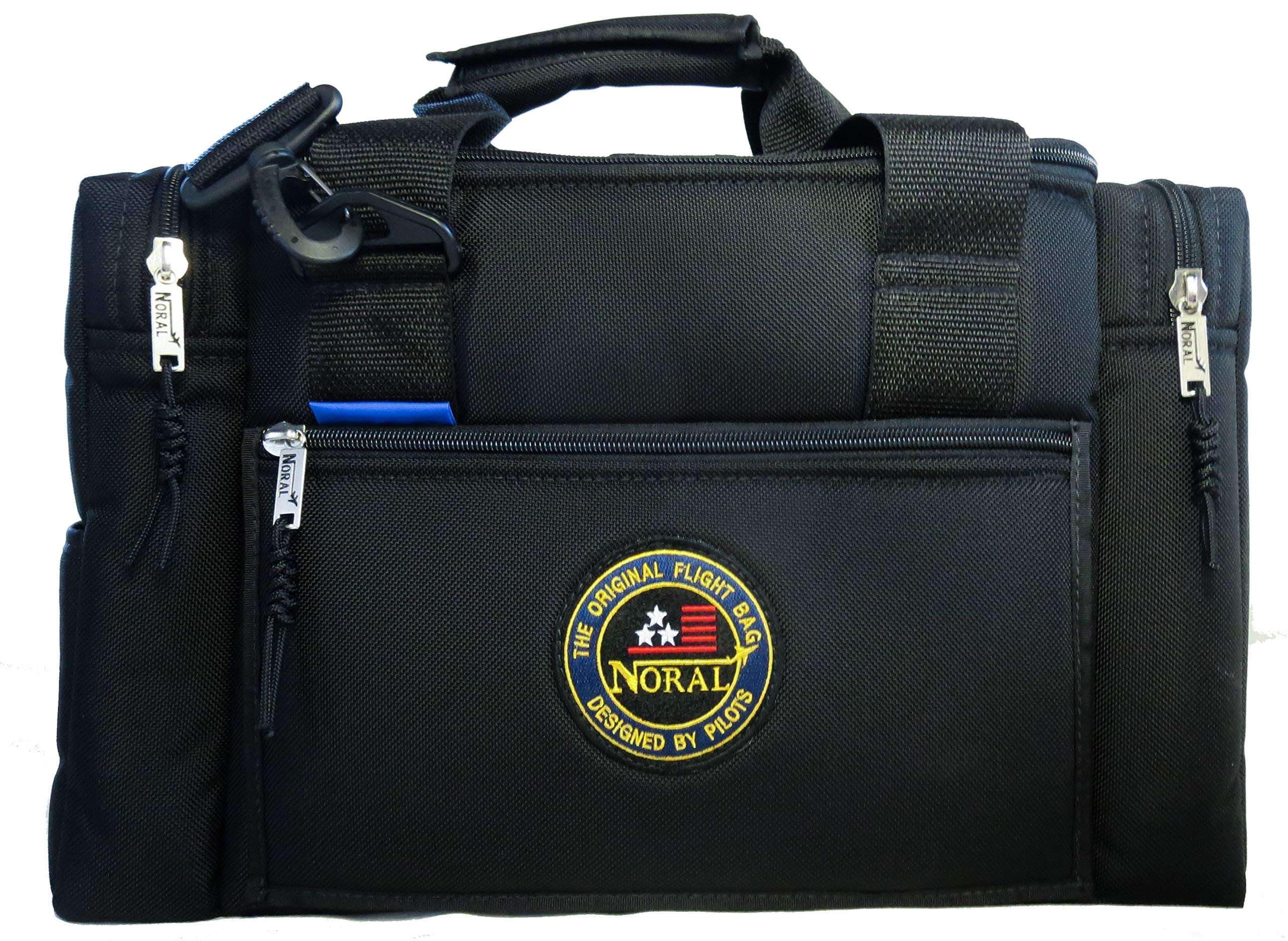 Noral Mach 1 Pilot Bag - Midsize Aviation Flight Bag with Multiple Pockets for Headset & GPS/Transceiver, Detachable Shoulder Strap & Padded Handle (NR-67) - Perfect for Pilots, Flight Training & Travel Accessories