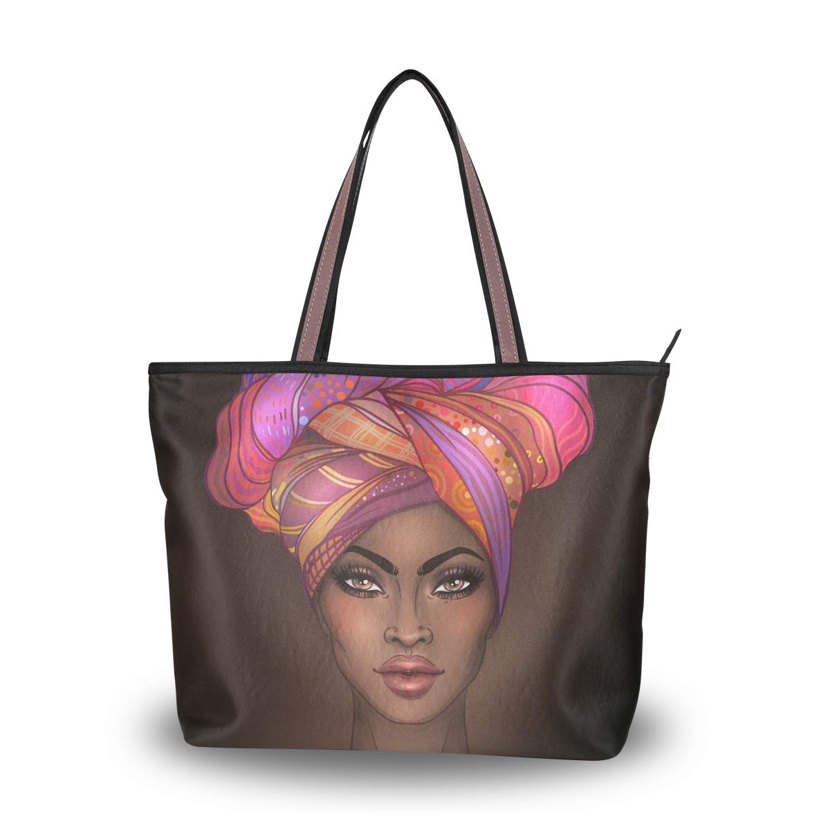 Stylish African American Women's Tote Bag - Large Capacity Work & Travel Shoulder Handbag for Business, Beach, Shopping & School | Perfect for Office Commute, Weekend Getaways & Daily Essentials