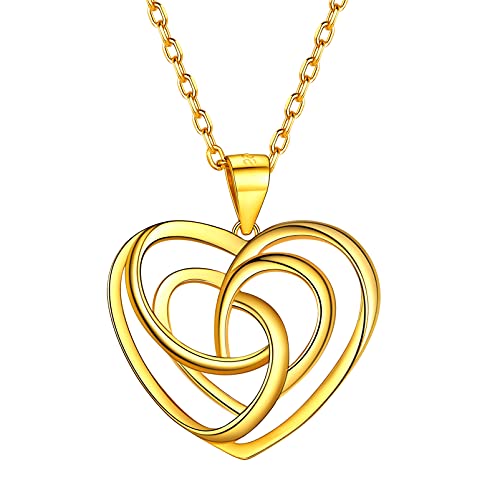 04 Love Knot Heart-Yellow Gold