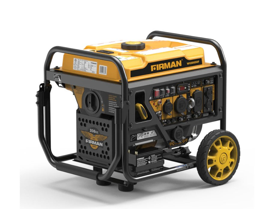 Firman W03663OF 3650W/4200W Portable Generator with 50 Amp Electric Start & CO Alert - Perfect for Home Backup Power, Camping, and Outdoor Events