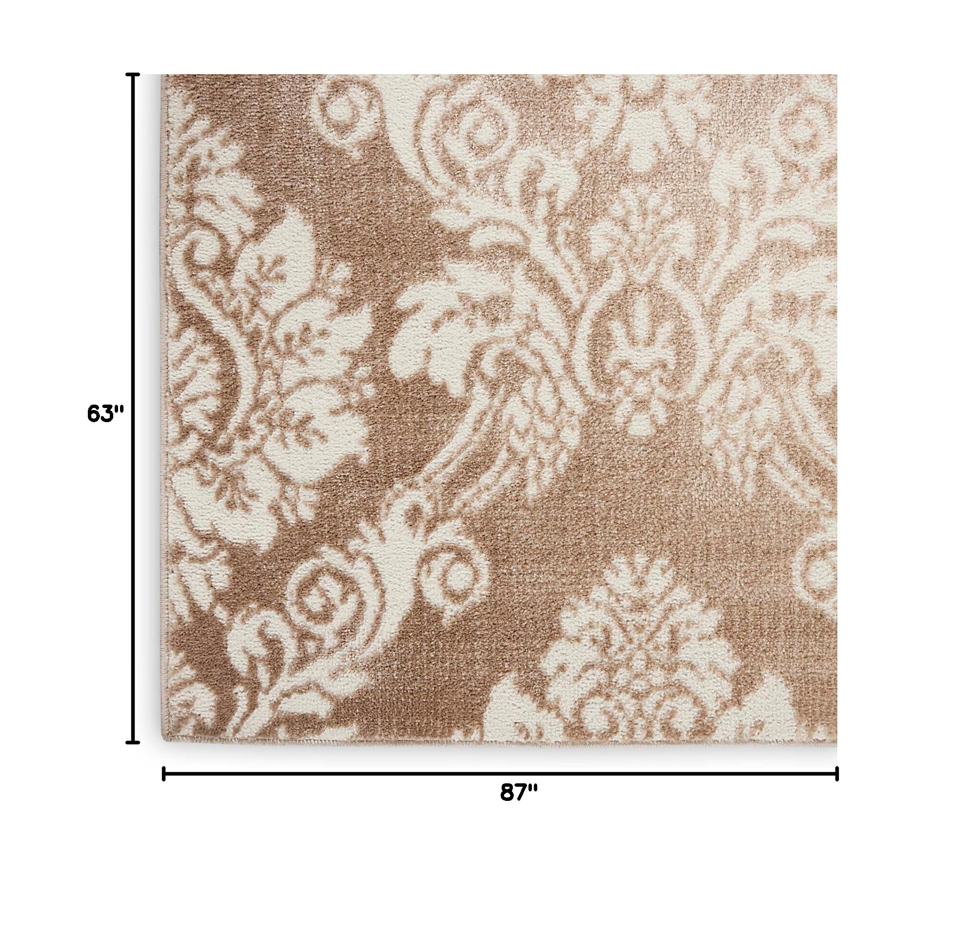 Nourison Elation Floral Ivory Mocha 5'3