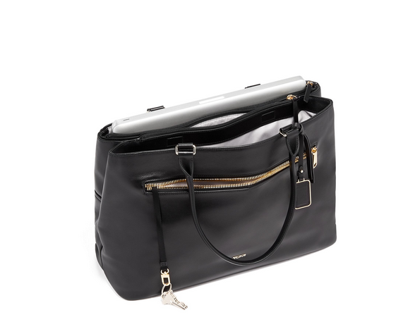 Tumi Voyageur Sidney Business Tote Bag for Women & Men - Premium Leather Laptop Briefcase - Perfect for Work, Travel & Office Commute
