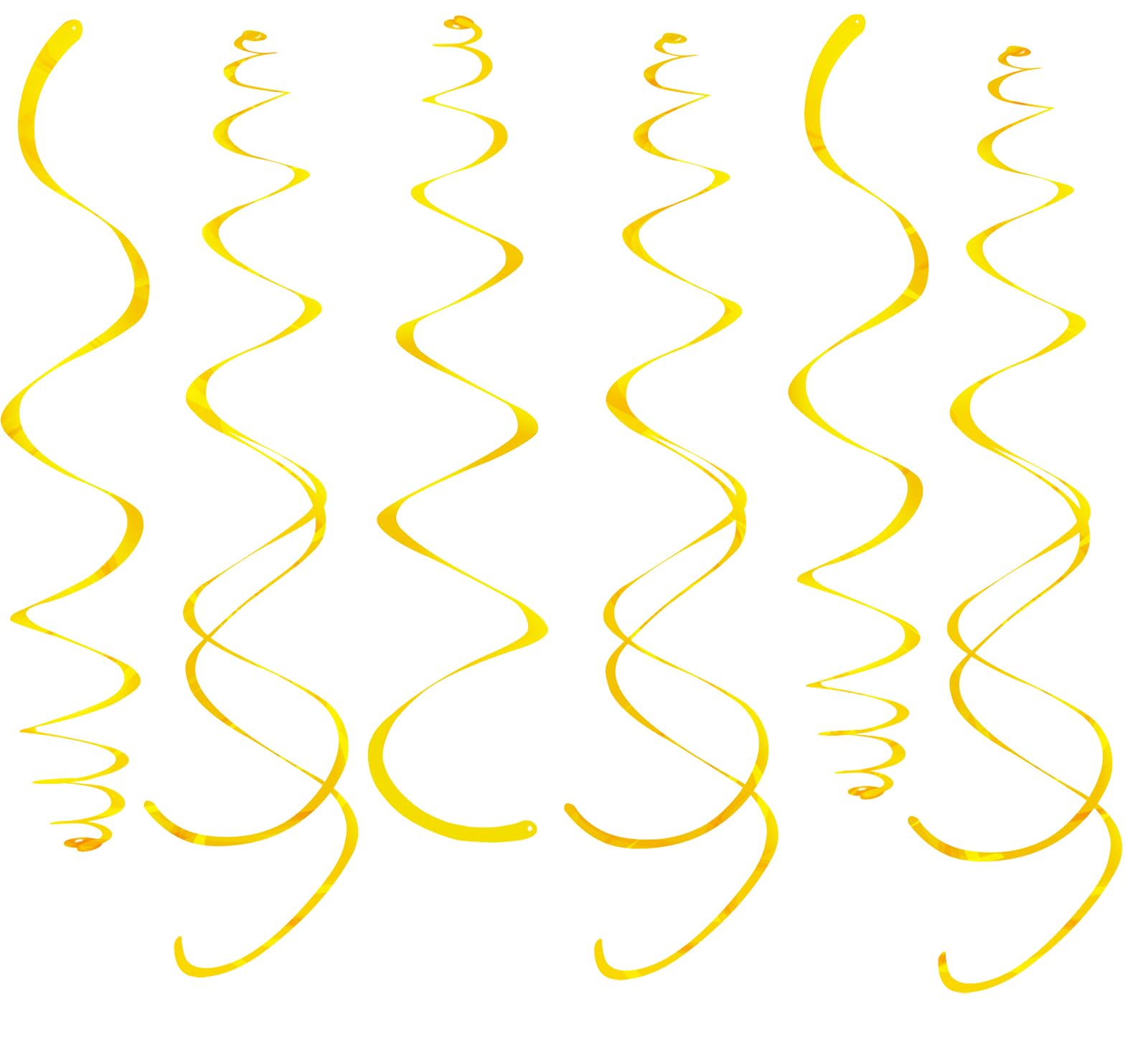 36 Pack Gold Party Streamers & Swirl Decorations - Hanging Ceiling Decor for Birthday, Graduation, Wedding, Baby Shower & Holiday Celebrations - Perfect for Indoor & Outdoor Party Decorations