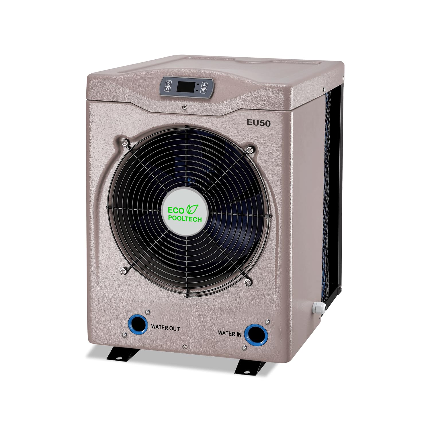 Energy Efficient Electric Heat Pump Pool Heater - 16,184 BTU for Above Ground Pools Up to 5,000 Gallons | Compatible with 8ft/11ft/15ft Swimming Pools | 110V-120V/60Hz | Perfect for Backyard, Inground & Residential Pool Heating