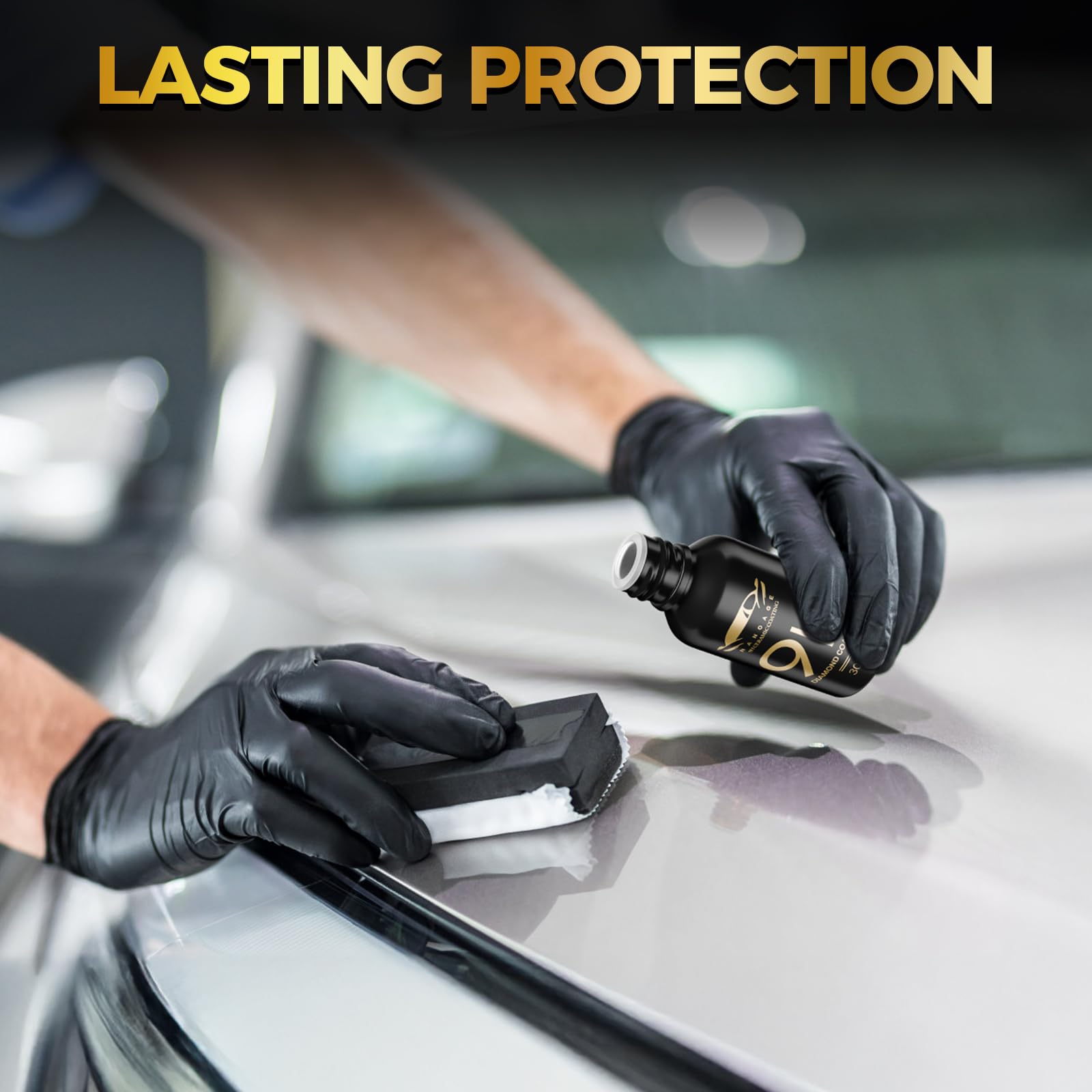 Greyghost 9H Nano Ceramic Coating Kit for Cars – Hydrophobic Paint Protection, Anti-Scratch Glass Coat & High Gloss Polish – Professional Auto Detailing for Long-Lasting Shine (Perfect for Daily Drivers, Show Cars & Vehicle Protection in Harsh Weather)