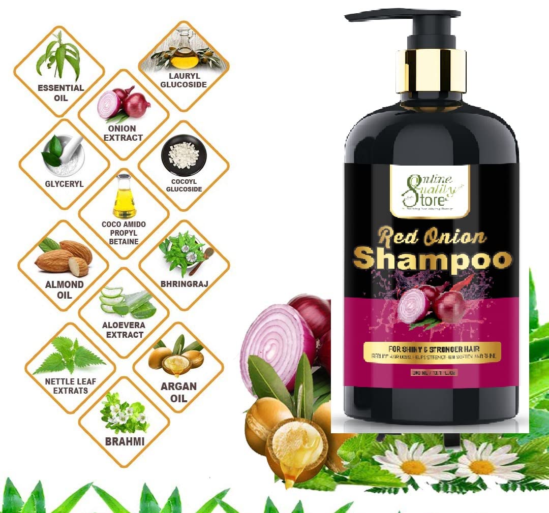 Premium Onion Shampoo 300ml & Onion Hair Oil 200ml Set (500ml Total) for Hair Growth & Scalp Care - Best for Dry, Damaged Hair & Dandruff Treatment - Home & Salon Use