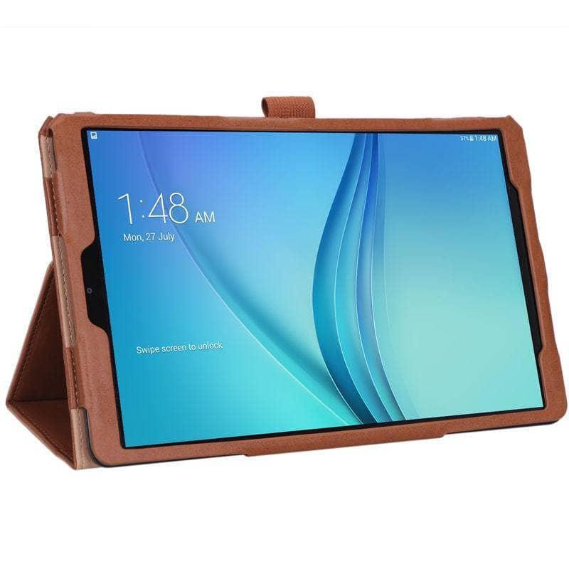 Premium Leather Case for Samsung Galaxy Tab A 10.1 T510 T515 (2019) - Adjustable Stand with Hand Strap for Reading, Watching Movies & Office Work