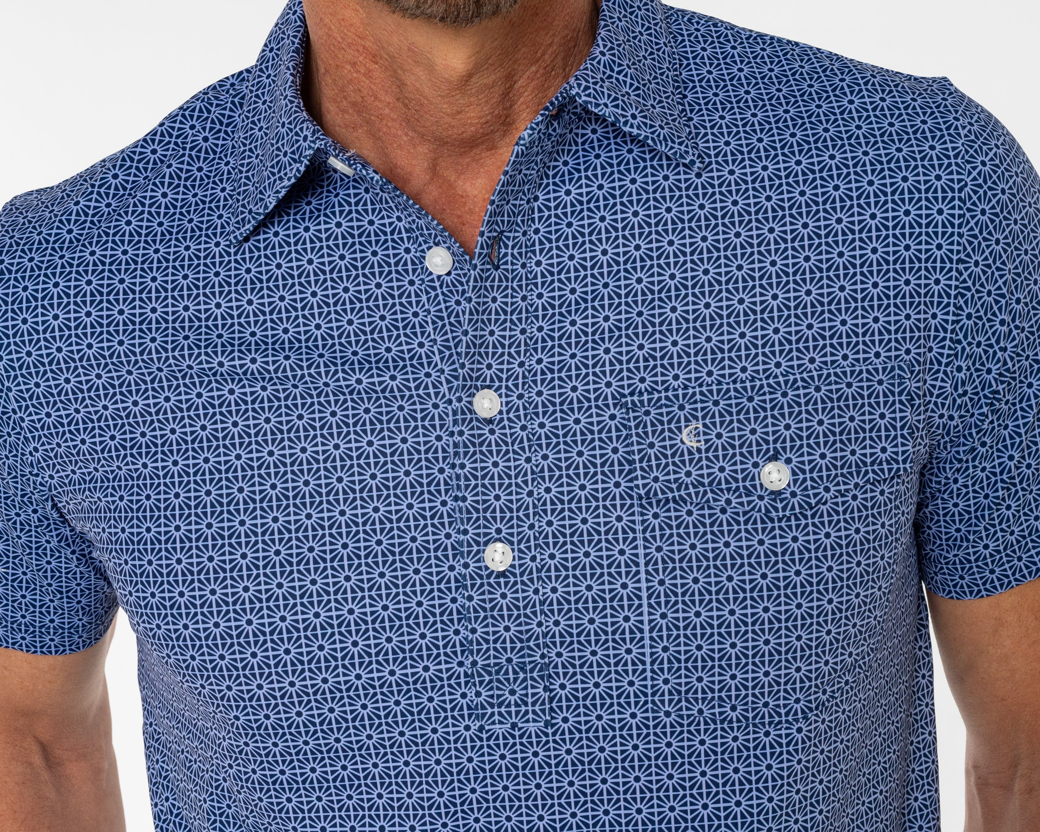 Performance Sport Players Shirt - Sunchaser Print Navy Blue - Ideal for Basketball, Soccer & Outdoor Activities