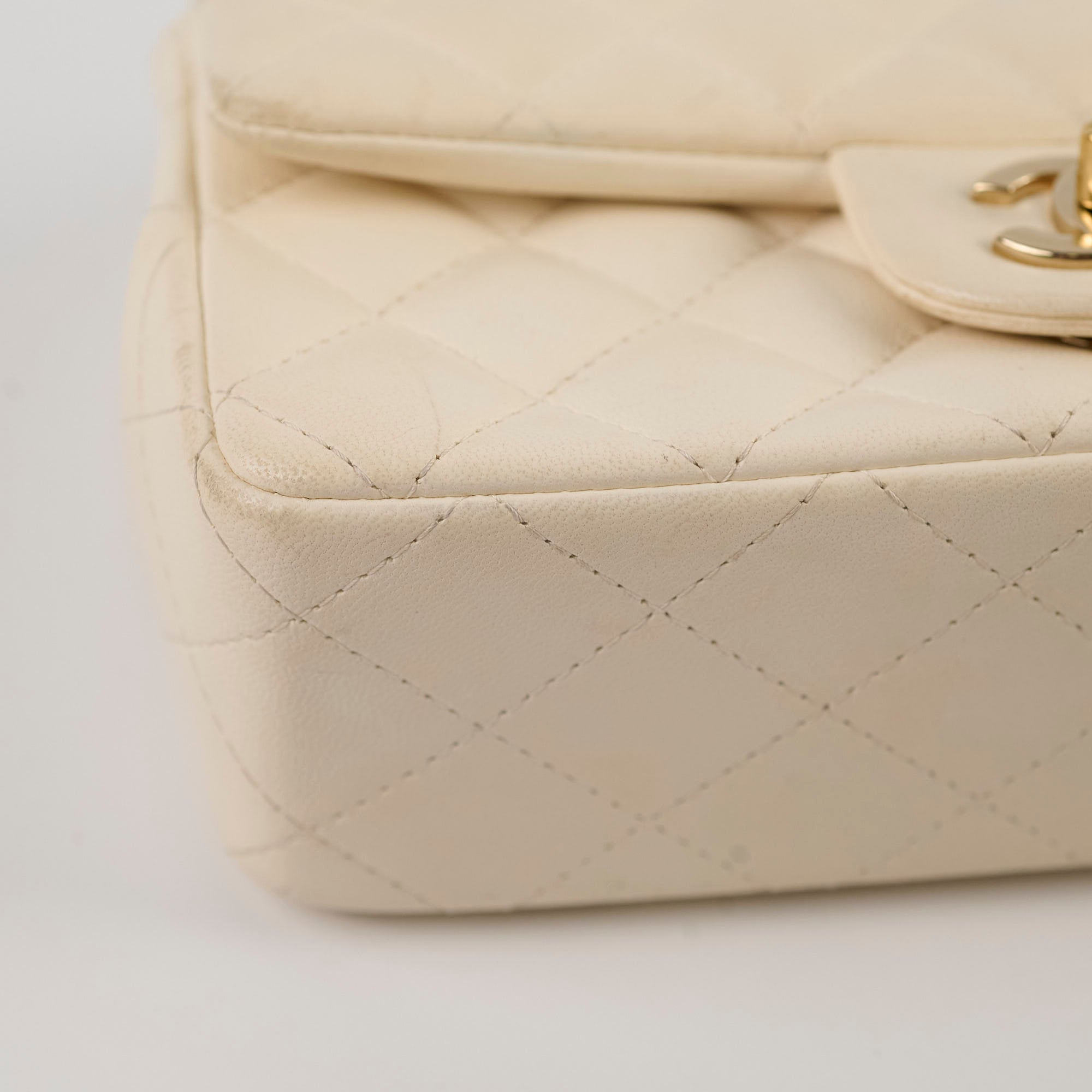 Chanel Mini Rectangular Lambskin Ivory Microchip Bag - Luxury Designer Crossbody Purse for Women, Perfect for Parties, Date Nights & Special Occasions