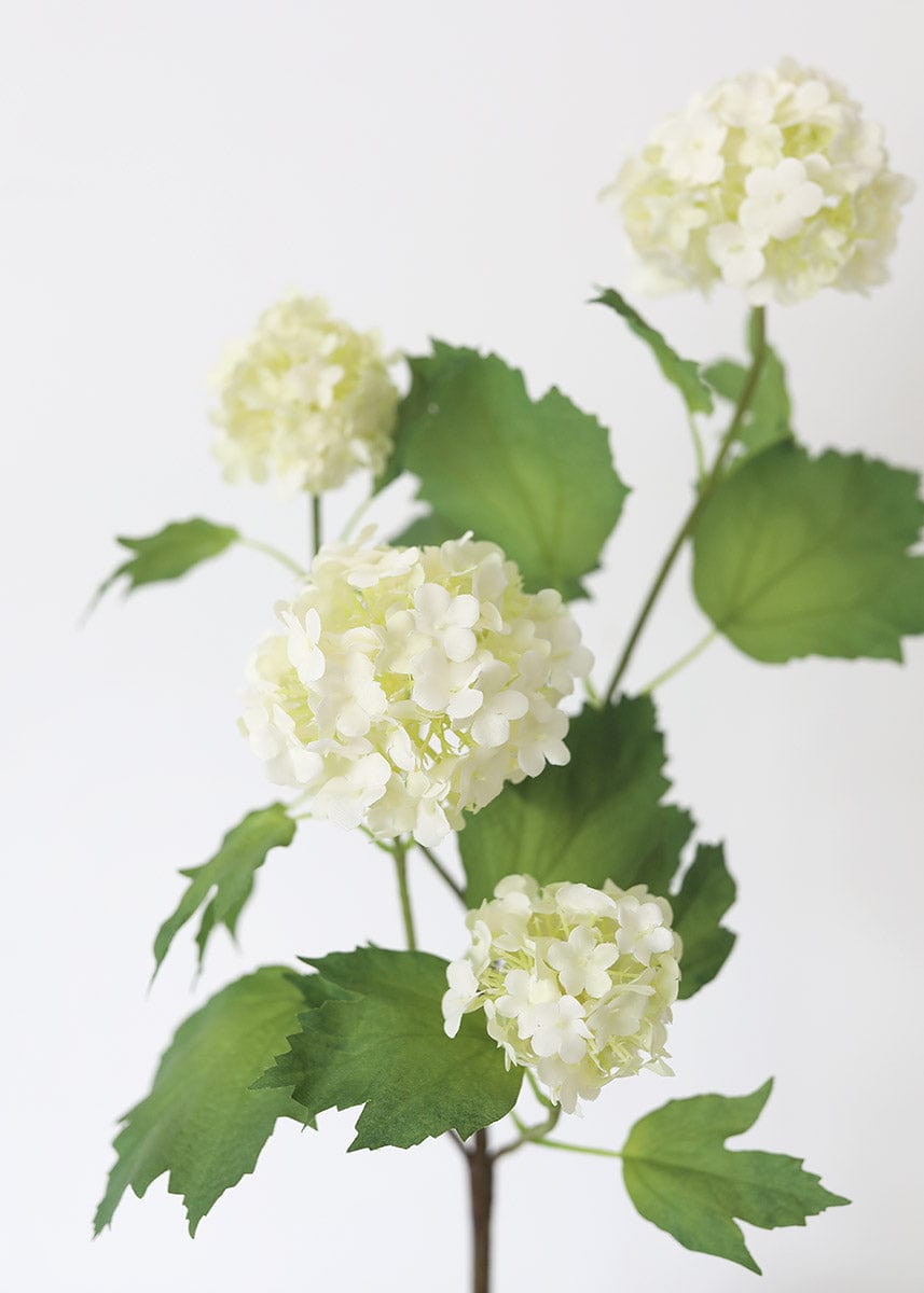 24 Pack Cream White Artificial Snowball Flowers - Faux Hydrangea Bouquets for Wedding Centerpieces, Home Decor, and DIY Crafts