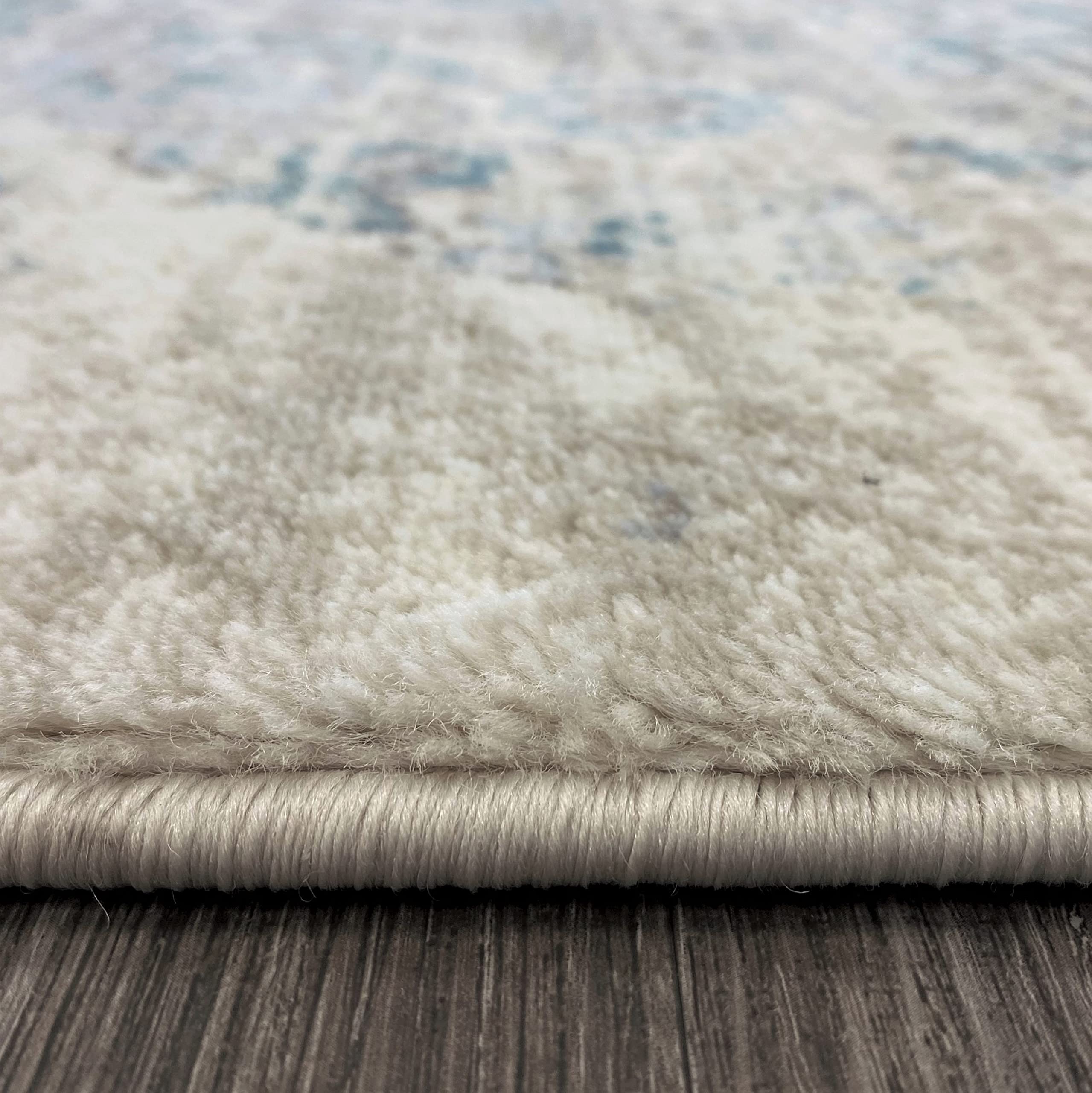8x11 Cream Area Rugs - Soft Plush Shag Carpet for Living Room, Bedroom, and Office - Non-Slip Backing, Easy to Clean, Durable Floor Mat (4620)