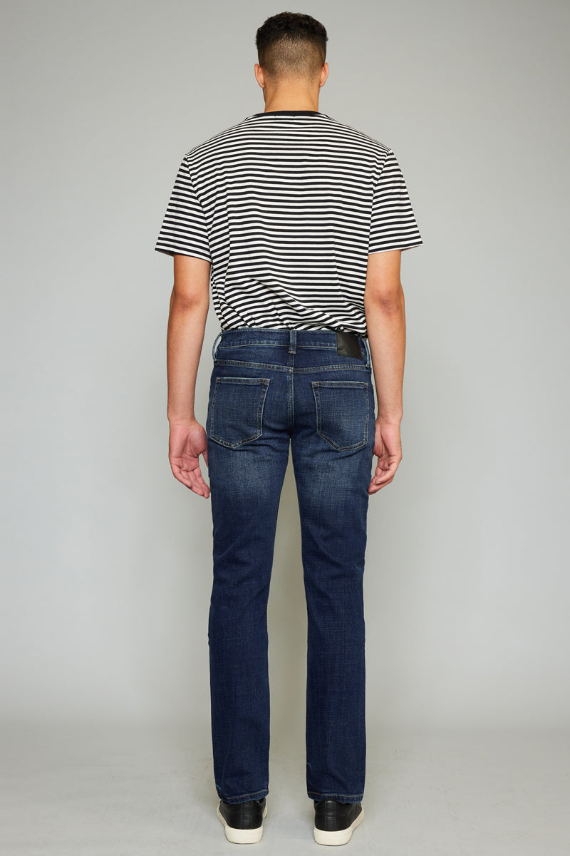 Liam Medium Wash Slim Straight Men's Jeans - Comfortable & Stylish Denim Pants for Casual Wear & Everyday Outfits