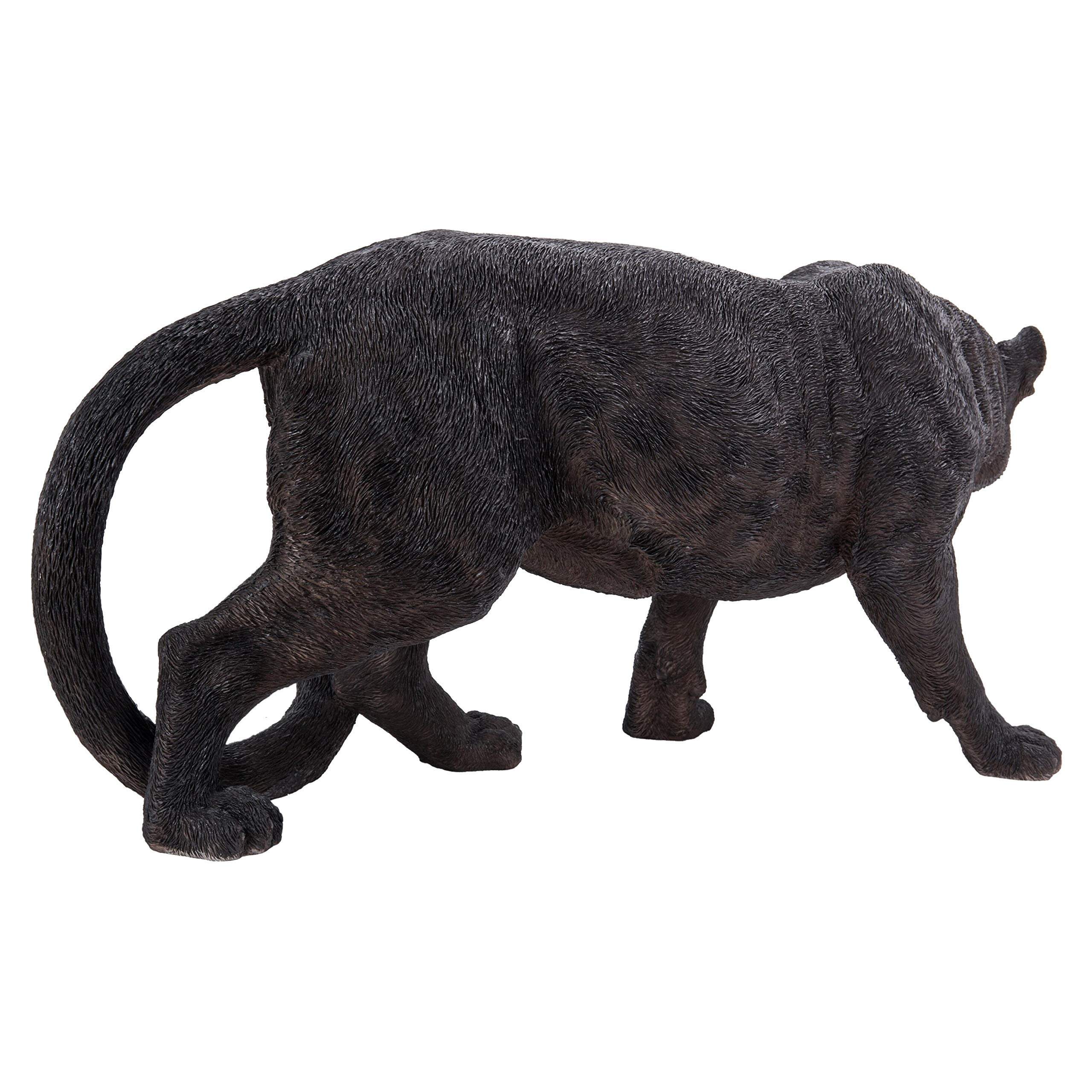 Hi-Line Gift 87696-A Black Panther Stalking Statue - Realistic Panther Sculpture for Home Decor, Office Display & Jungle-Themed Gifts