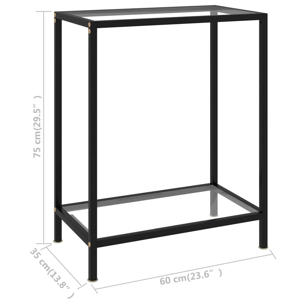 Modern Transparent Console Table - 23.6