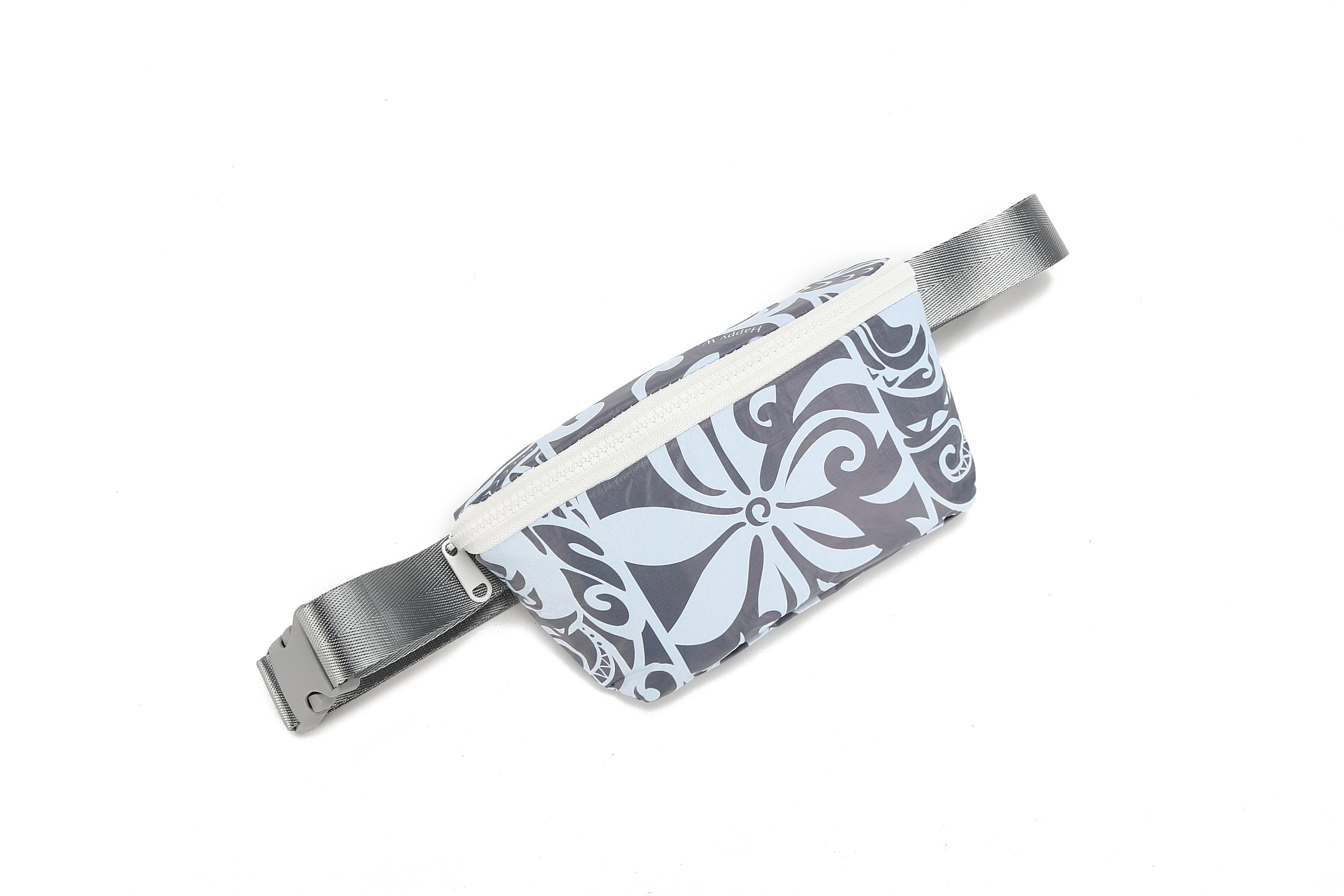 Trendy Fanny Pack Wai Wai Tapa Tiare in Teal - Perfect for Travel, Hiking, and Everyday Use