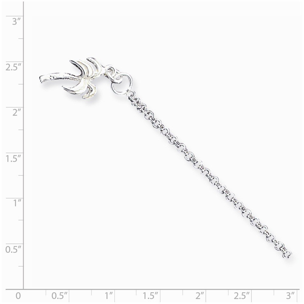925 Sterling Silver Palm Tree Anklet Bracelet - 10 Inch Adjustable Chain with Secure Lobster Clasp - Perfect for Beach Vacations, Summer Outfits and Boho Jewelry Collection