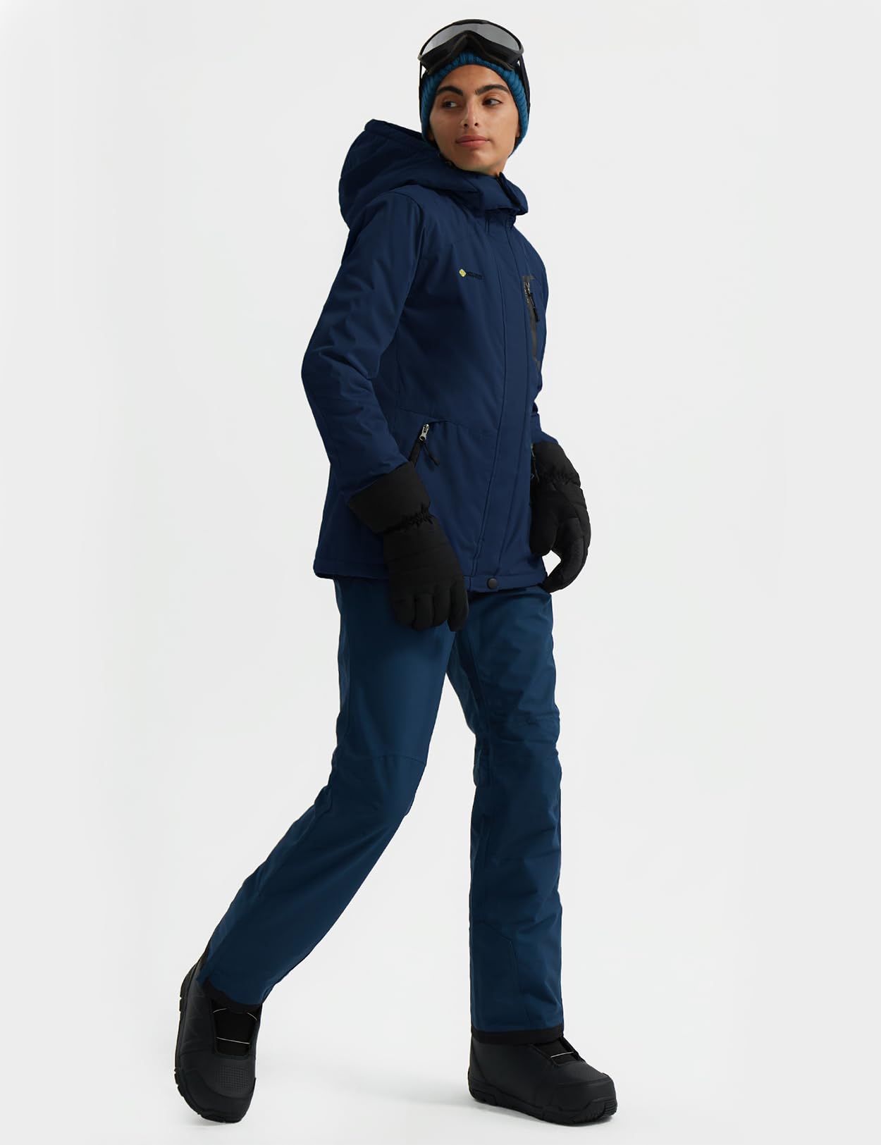 GEMYSE Women's Waterproof Ski Jacket - Windproof Winter Coat with Hood for Snowboarding, Hiking & Outdoor Activities