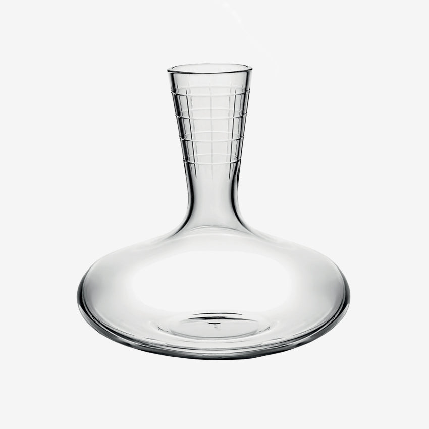 Christofle Graphik Crystal Wine Carafe - 22 cm Height, 75 cl Capacity - Elegant Decanter for Red & White Wine, Perfect for Dinner Parties & Gifts