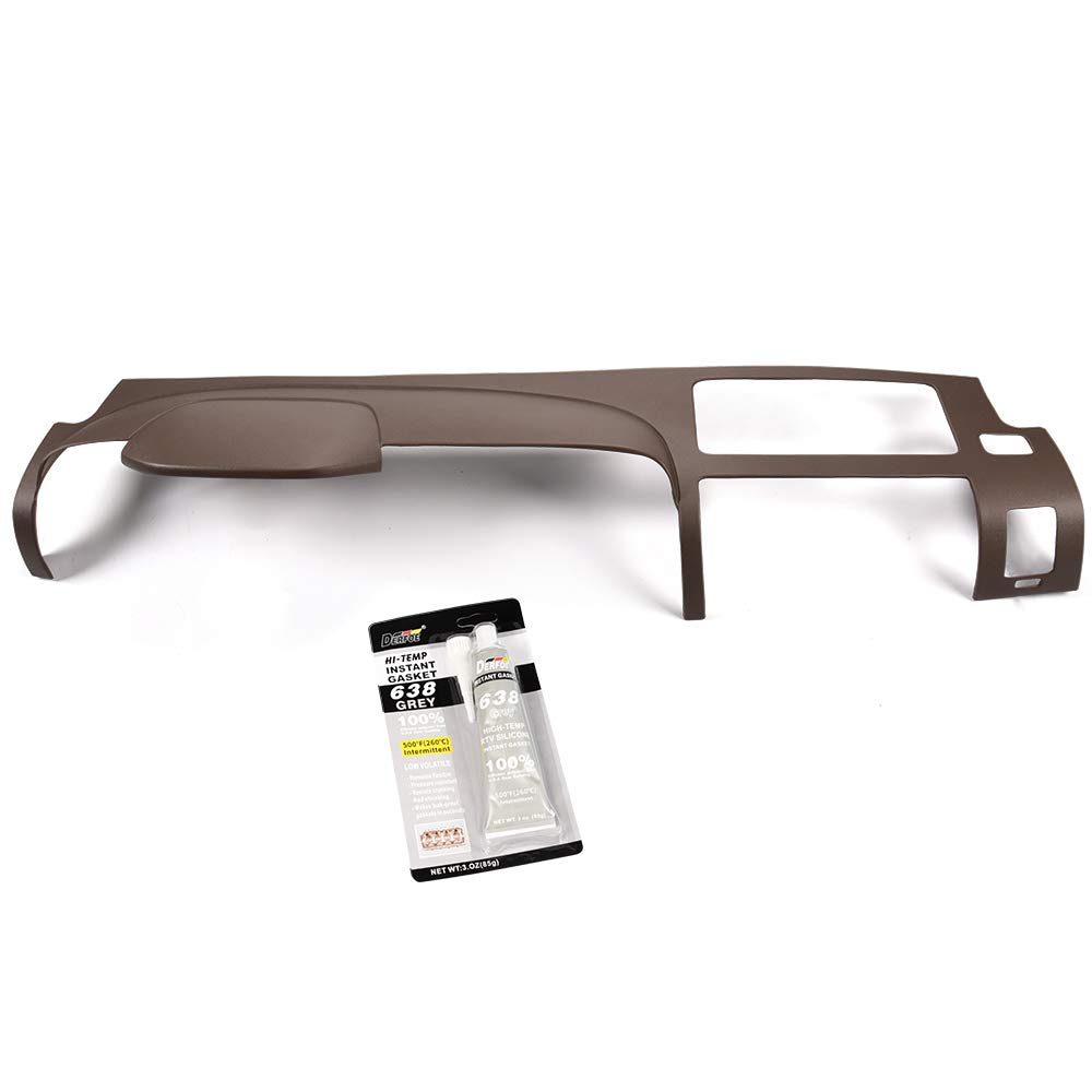 PIT66 Dash Cover Compatible with 2007-2013 Chevy Silverado LS LT WT & GMC Sierra SL SLE - Tan Dashboard Protector for Sun Protection & Interior Preservation - Perfect for Hot Climates & UV Ray Prevention