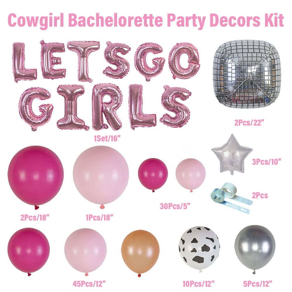 Cowgirl Bachelorette Party Balloon Arch Garland Kit - Western Theme Decor with 22