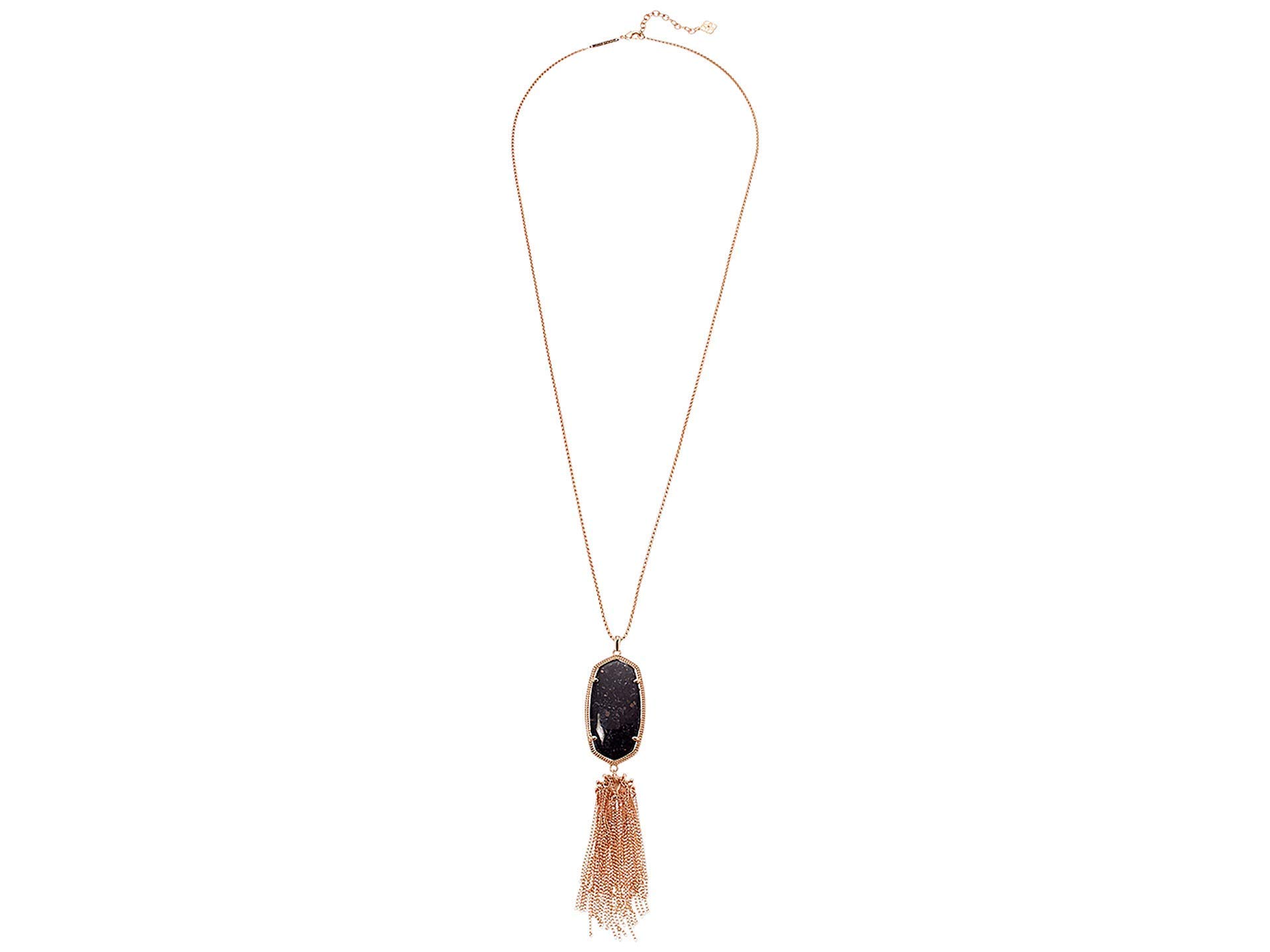 Kendra Scott Rayne Necklace in Rose Gold & Black Granite - Adjustable One Size for Women | Perfect for Everyday Wear, Date Nights & Special Occasions