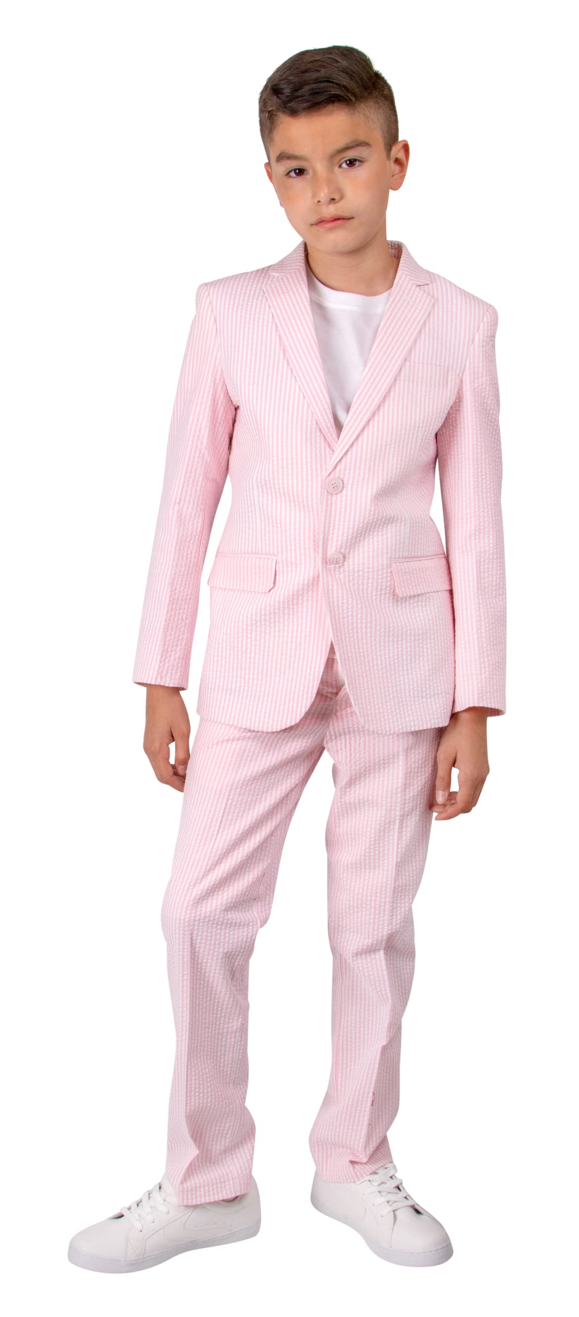 Boys' 2-Piece Slim Fit Formal Suit Set - Classic Wedding & Party Blazer & Pants for Kids - Perfect for Special Occasions, School Events & Family Photos