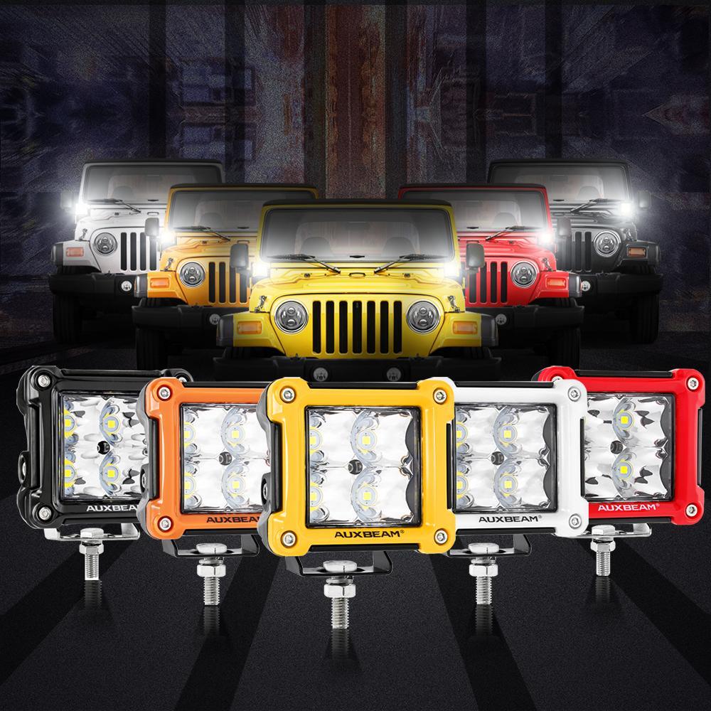 40W LED Pod Lights Spot/Flood Combo - RGB Multicolor Off-Road Lights with Wiring Harness for Jeep Wrangler, Gladiator - Perfect for Night Driving, Camping & Off-Road Adventures