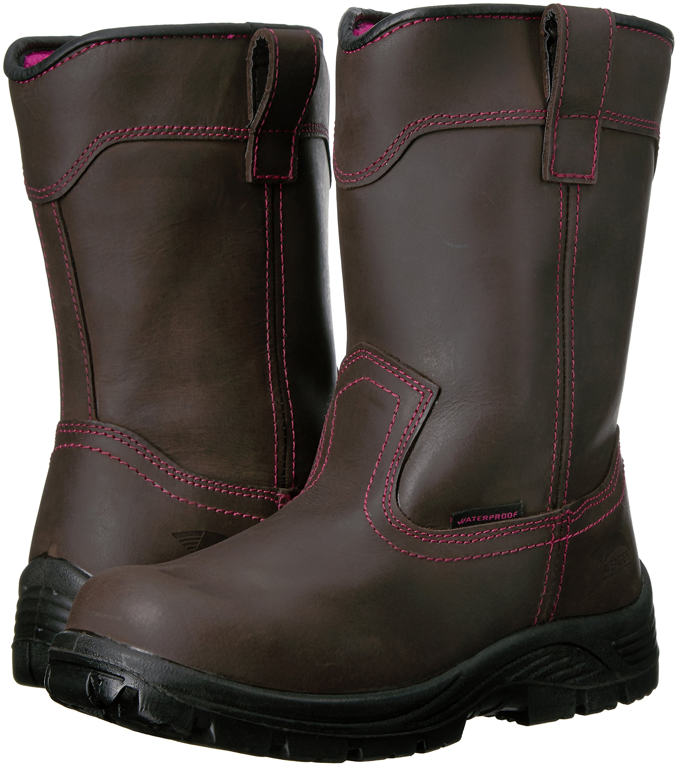 Avenger 7146 Women's Composite Toe Waterproof Pull-On Work Boots - EH Rated for Industrial & Construction Safety - Ideal for Warehouse, Factory & Outdoor Work