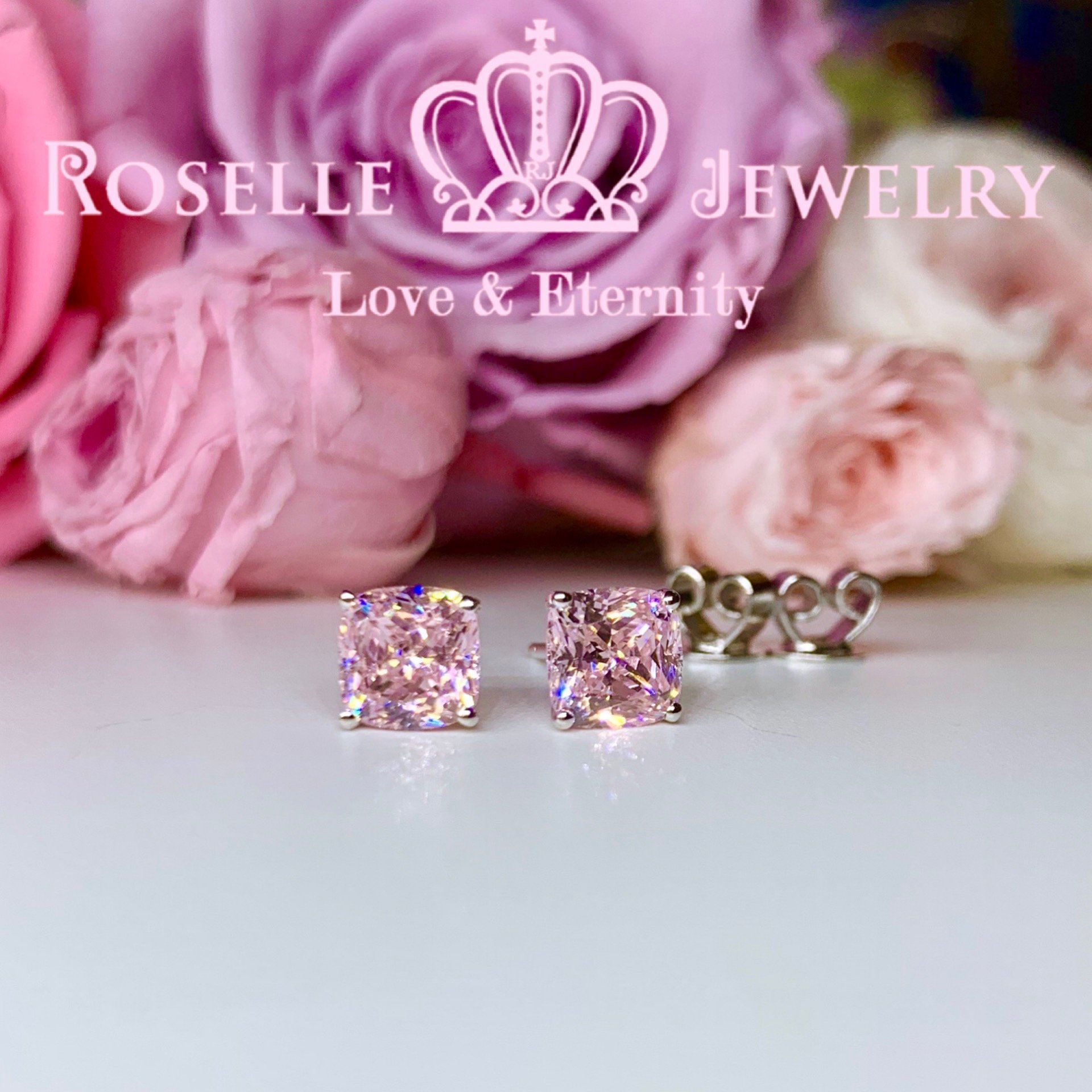 Detachable Cushion Cut Halo Stud Earrings - 14K Gold Plated Cubic Zirconia Jewelry for Women | Perfect for Weddings, Parties & Everyday Elegance