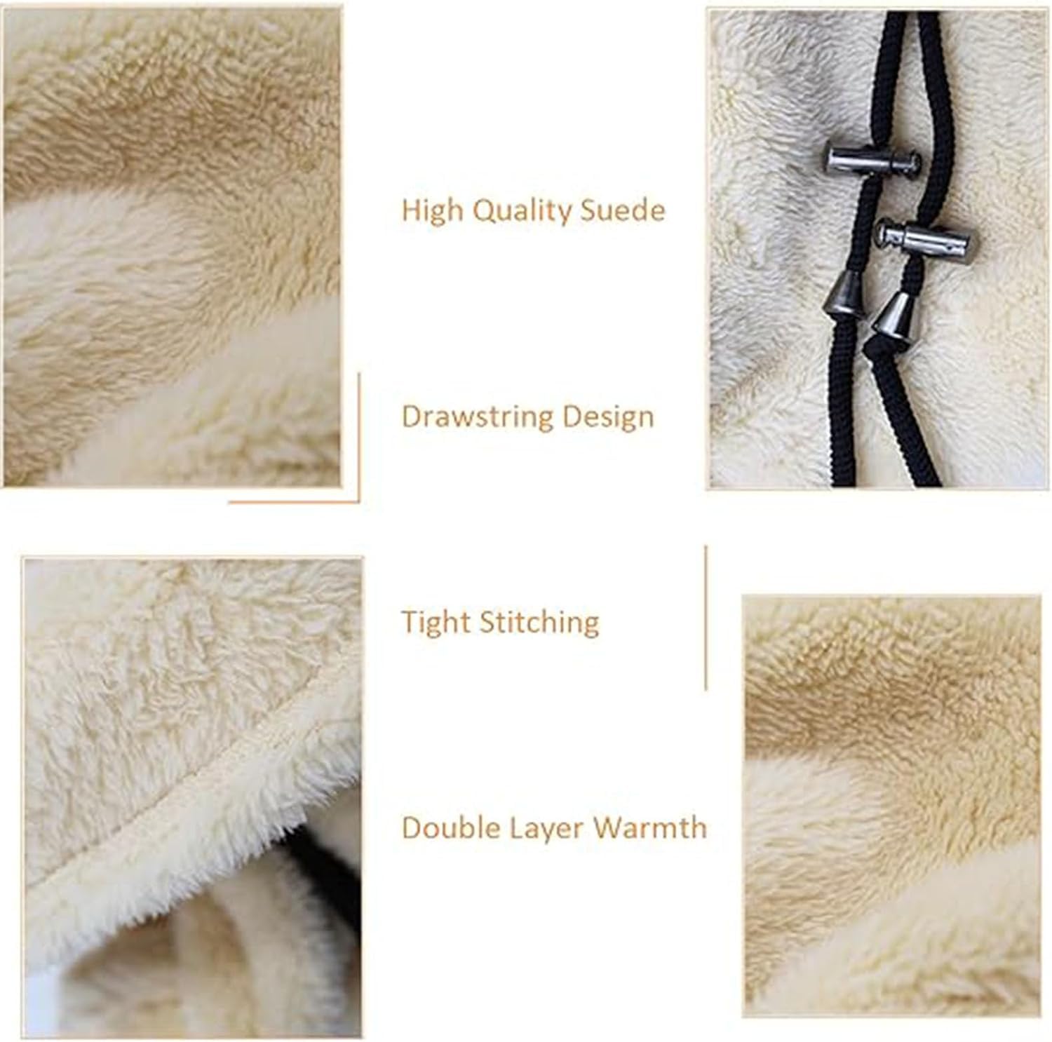Moonycozy Sherpa Hood Ski Mask - Adjustable Winter Face Mask for Men & Women - Warm Fleece Lined Hoodie for Skiing, Snowboarding & Outdoor Activities