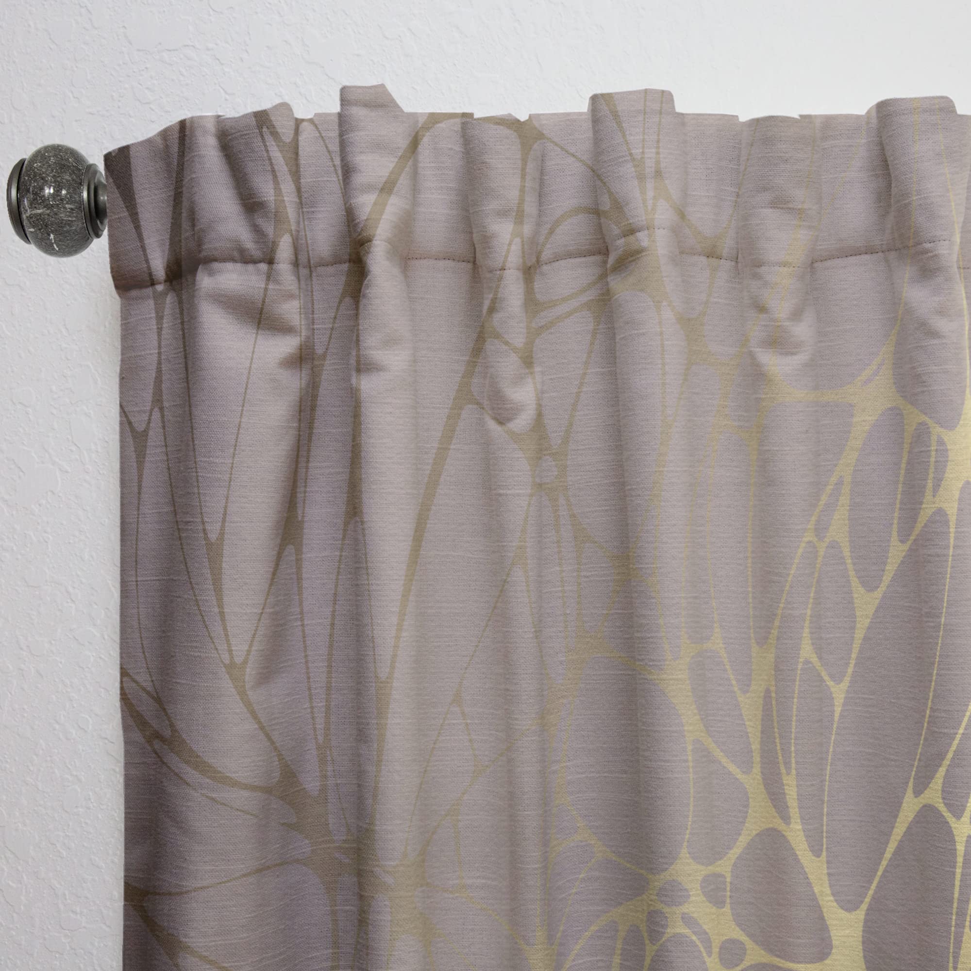 Golden Marble Design II Thermal Insulated Curtains - 52x108 Single Panel for Bedroom & Living Room - Elegant Drapes for Home Decor & Light Blocking