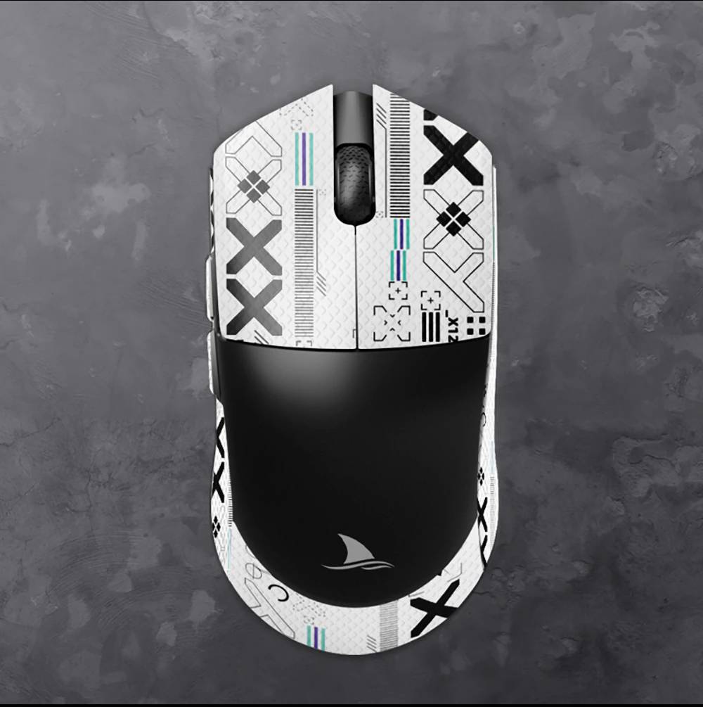 Darmoshark M3 / M3 4K Gaming Mouse Grip Tape - Anti-Slip White Replacement Skates for Enhanced Control | Perfect for FPS, MOBA & Esports Gaming