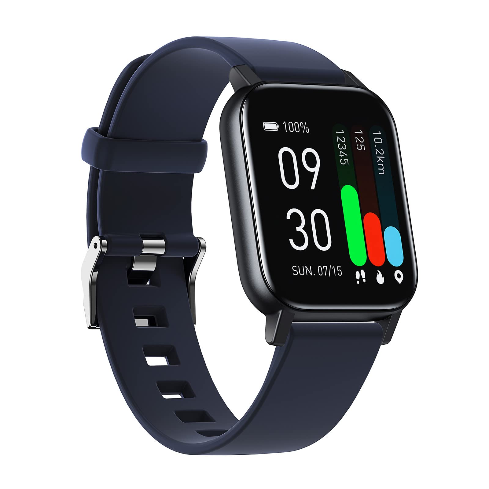Smart Watch for Men Women - Waterproof Fitness Tracker with Full Touch Screen, Heart Rate Monitor, Sleep Tracking - Compatible with Android & iOS - Perfect for Running, Gym Workouts & Outdoor Activities