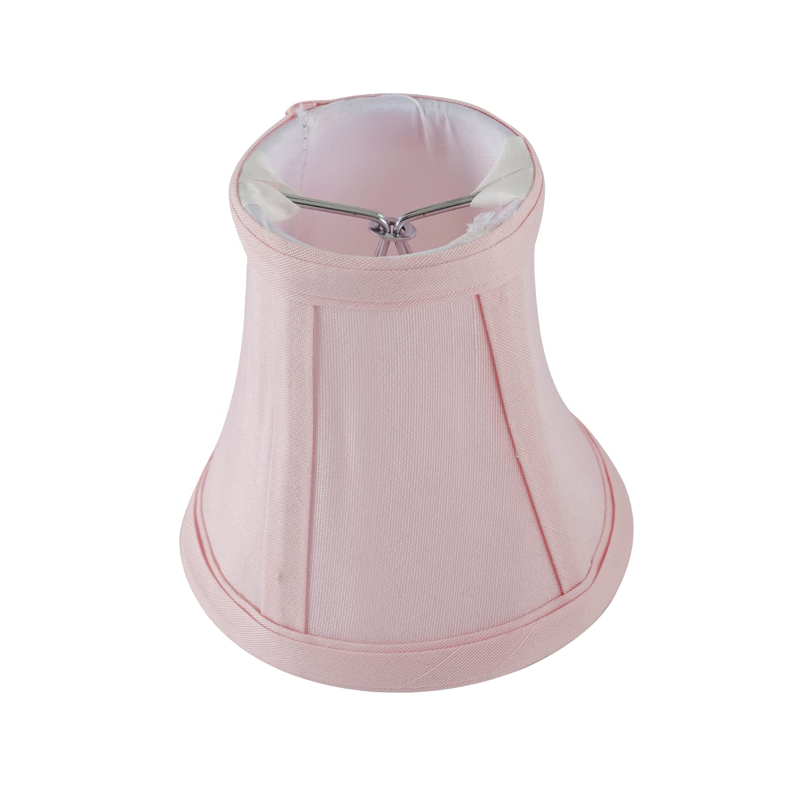 Mini Clip-On Lamp Shade for Candelabra Bulbs - Pink Barrel Fabric Shade Fits Candle Bulbs, Perfect for Chandeliers, Wall Lamps & DIY Lighting Projects - Home Decor, Bedroom, Living Room, Dining Room Lighting Accessory (1 Pack)