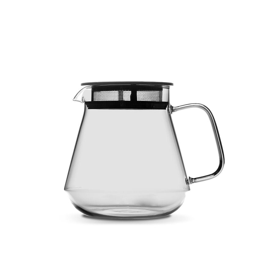 Hario 600ml Gray Glass Coffee and Tea Server - Durable Heat-Resistant Carafe for Pour Over, French Press & Iced Brewing - Perfect for Home, Office or Cafe Use