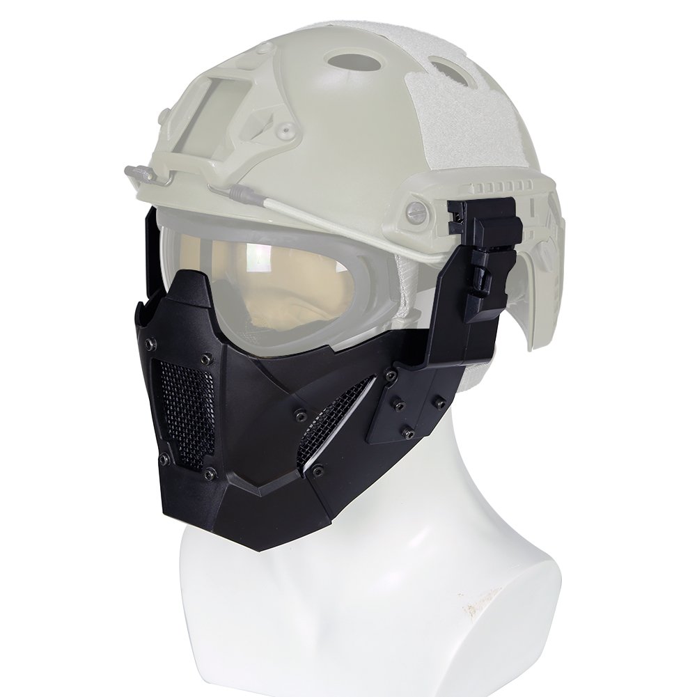 Paintball Mask Half Face Steel Mesh - Tactical Protective Lower Face Mask for Airsoft, Wargame & Outdoor Sports | Perfect for Airsoft Battles, Paintball Games & Tactical Training