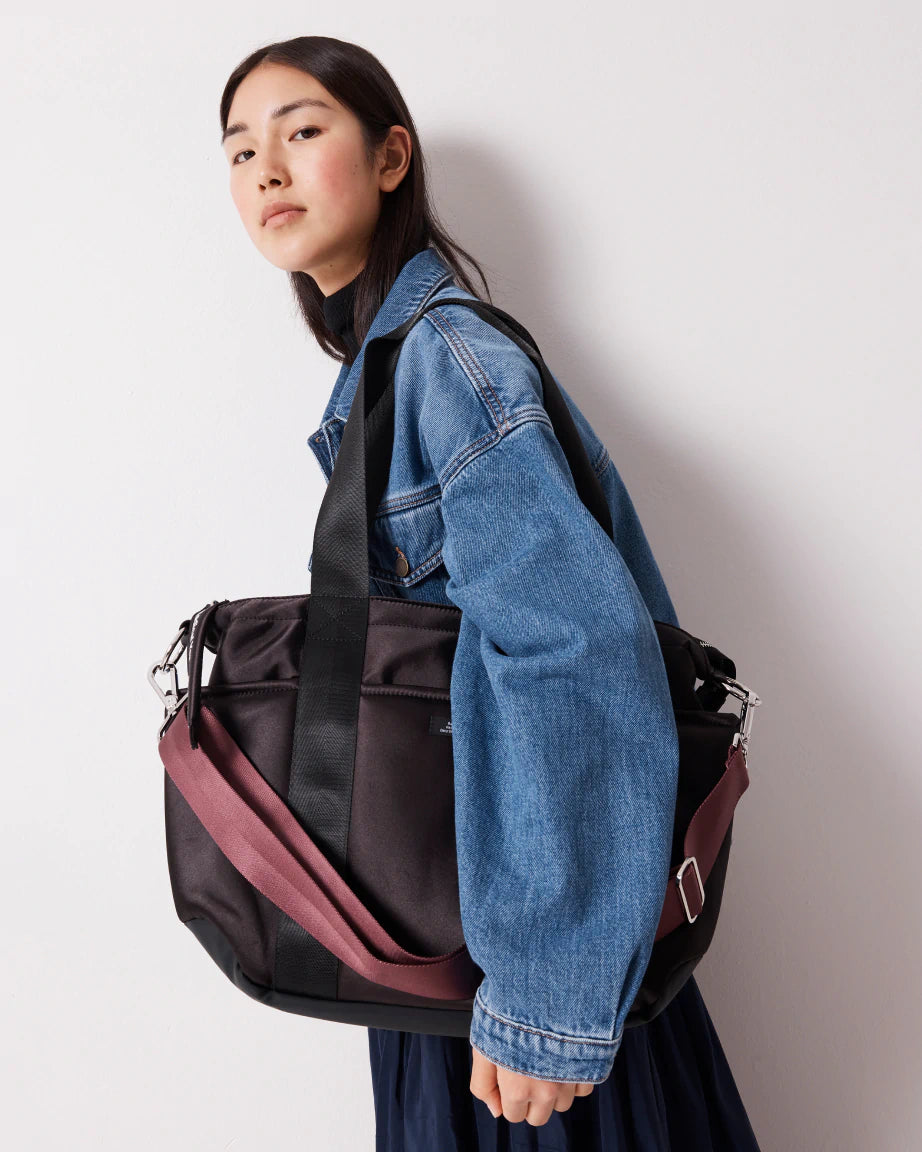Everything 86 Tote Bag - Stylish Black & Mulberry Crossbody Handbag for Women | Perfect for Work, Travel & Shopping
