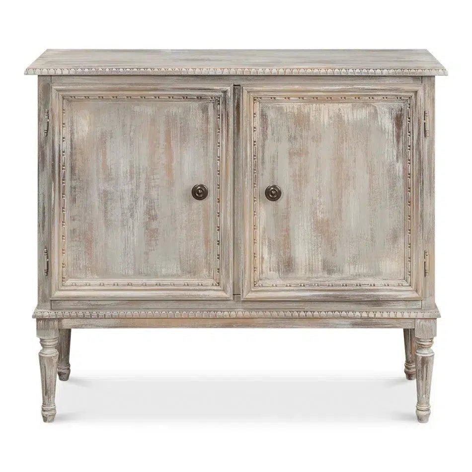2 Door Grey Oak Sideboard - Modern Buffet Cabinet for Dining Room, Hallway & Living Room Storage