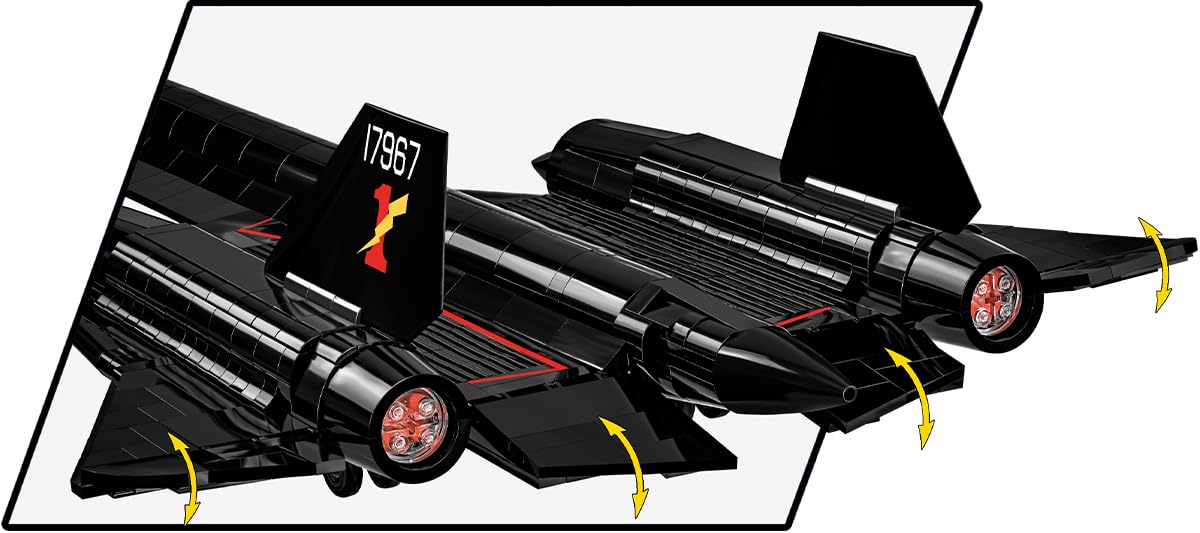 COBI Armed Forces Lockheed SR-71 Blackbird Aircraft Model Building Kit - Collectible Military Plane Toy for Adults & Kids | Perfect for Display, Gift Giving & Aviation Enthusiasts