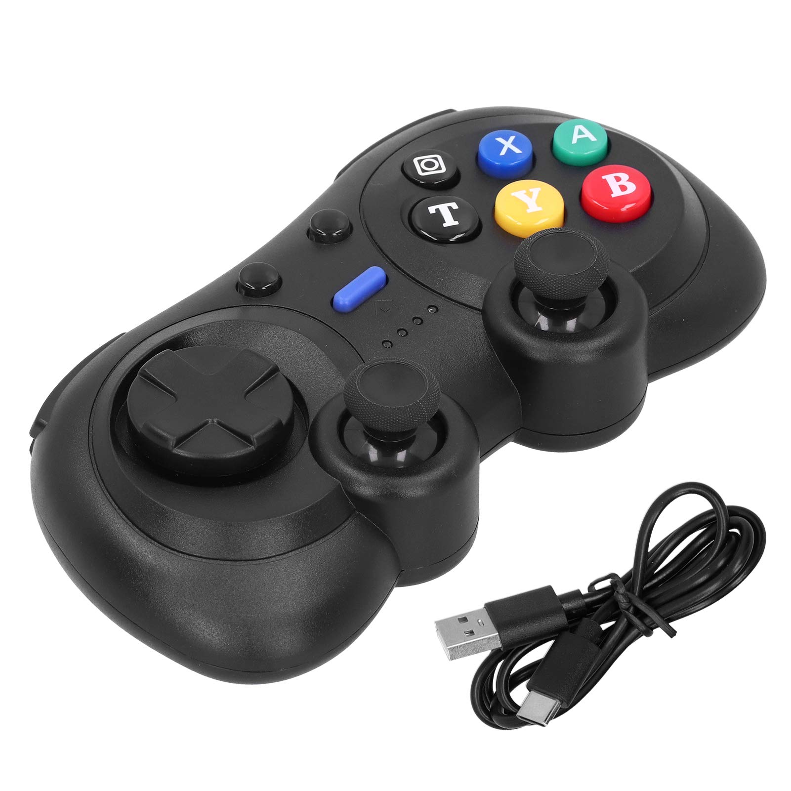 Wireless Game Controller for PC - Bluetooth Gamepad with Gyroscope & Turbo Function, Ergonomic Joystick for Gaming (Black) | Perfect for Steam, Fortnite, Call of Duty & Esports Tournaments