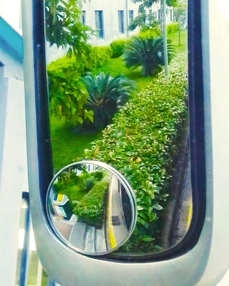Ampper 3.75-Inch HD Convex Blind Spot Mirror - Aluminum Frame Wide Angle Rear View Mirror for Cars, Trucks & SUVs - Enhances Safety & Visibility While Driving, Parking & Lane Changing