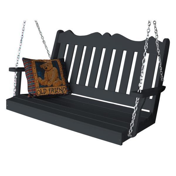 Eco-Friendly Recycled Plastic Poly Royal English Porch Swing - Outdoor Garden Patio Furniture for Relaxing & Lounging