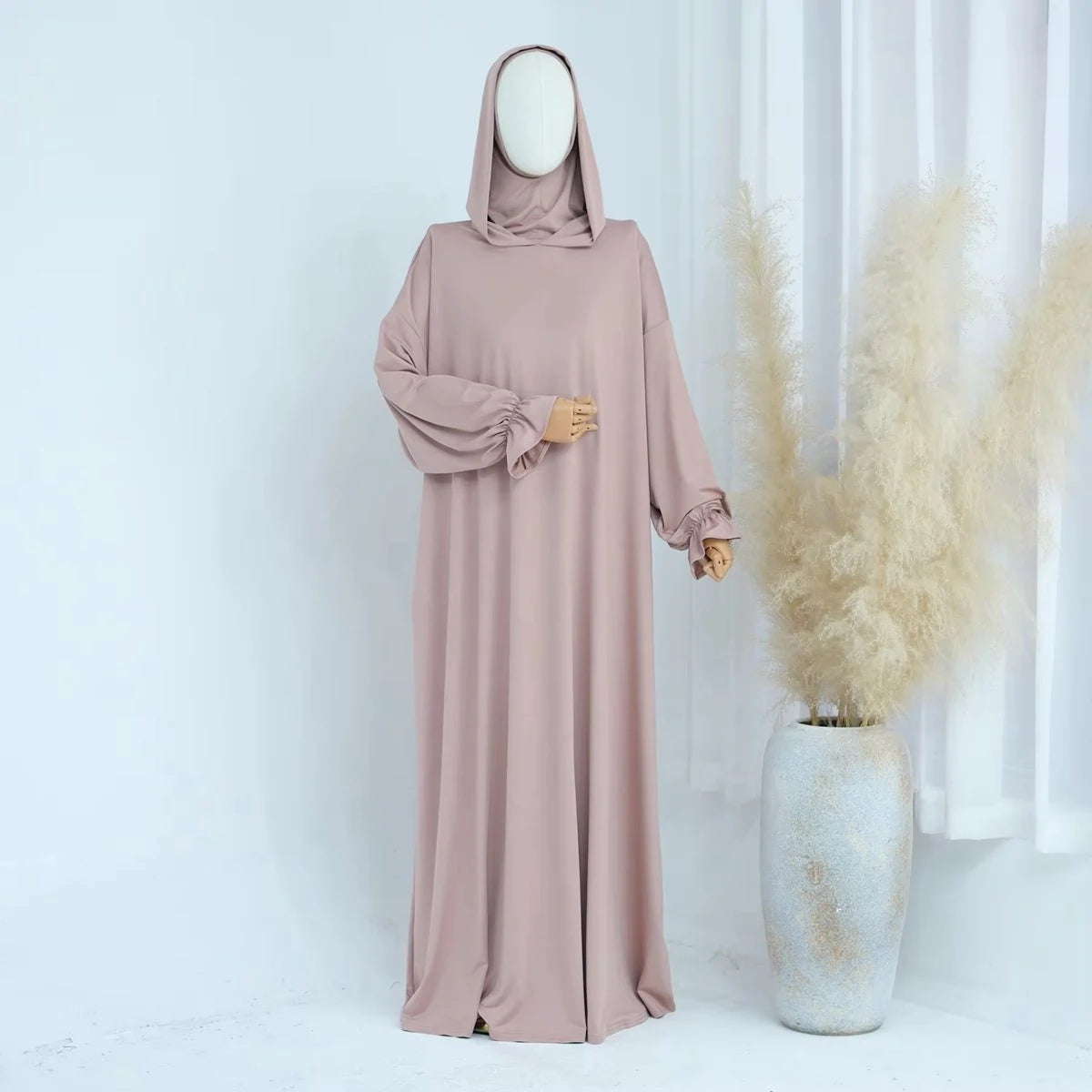 Halal Prayer Dress Hooded Jilbab Abaya for Women - Modest Islamic Clothing #25958 | Perfect for Prayer, Mosque & Everyday Wear