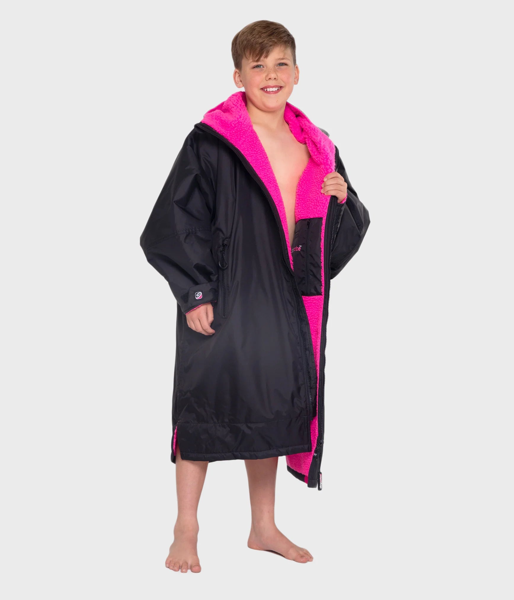 Dryrobe Advanced Kids Long Sleeve Changing Robe - Waterproof Beach Changing Robe for Swimming, Surfing & Outdoor Activities
