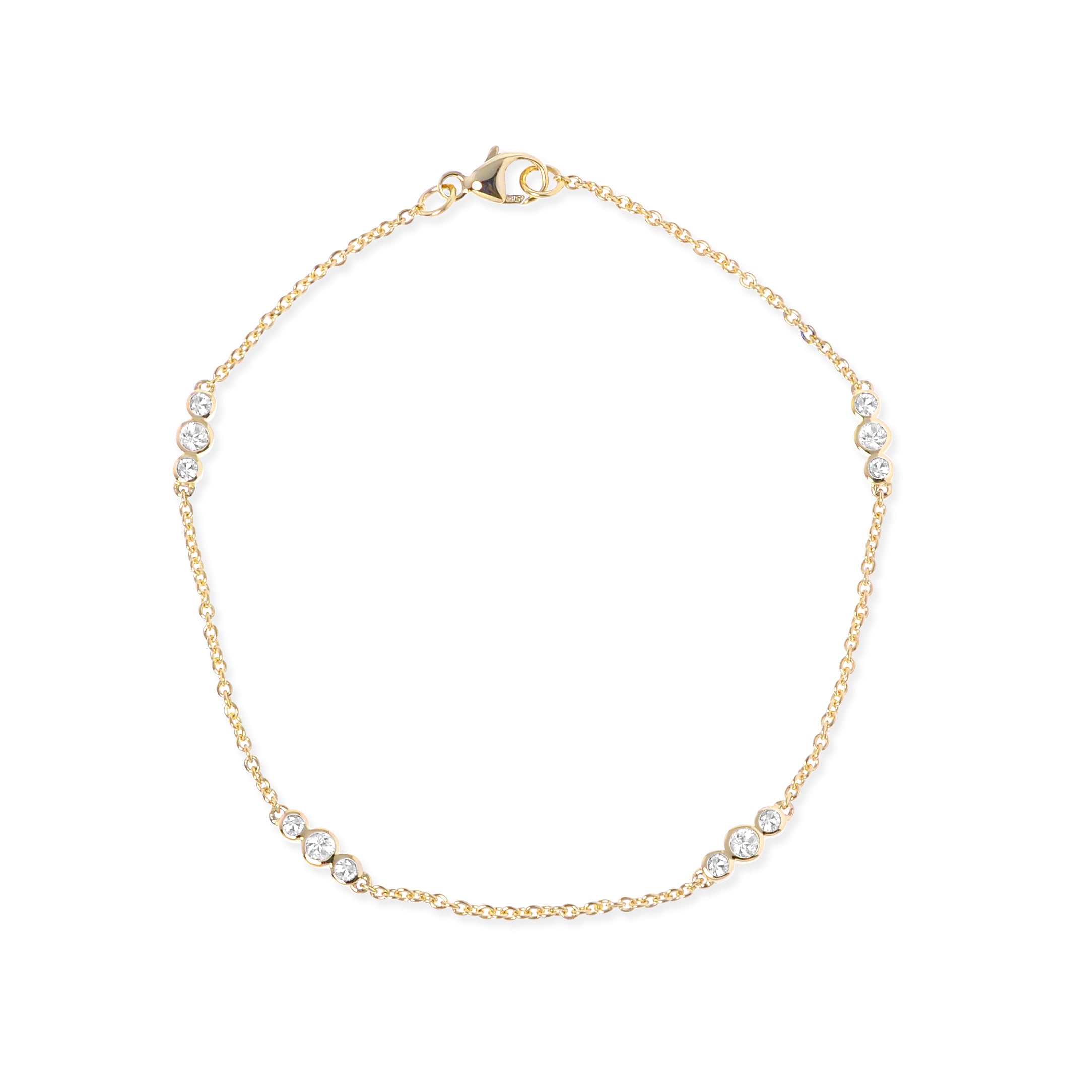 Diamond Triplet Bracelet for Women - Elegant Cubic Zirconia Jewelry Gift for Birthday, Anniversary & Special Occasions