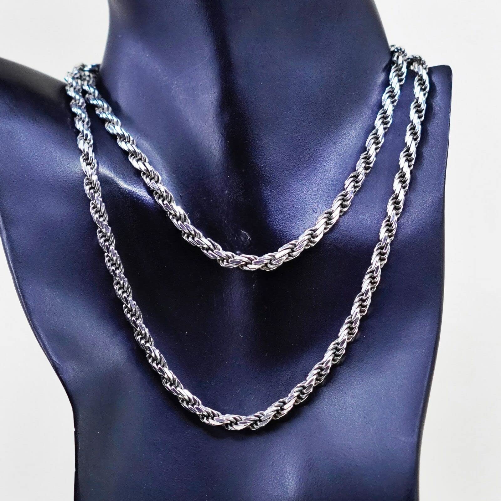 925 Sterling Silver Diamond Cut Rope Chain Necklace for Men - 5MM, 6MM, 7.5MM, 8.5MM Thickness - Italian Made Mens Rope Chain & Bracelet Set - Perfect for Gifts, Weddings, and Everyday Luxury Wear