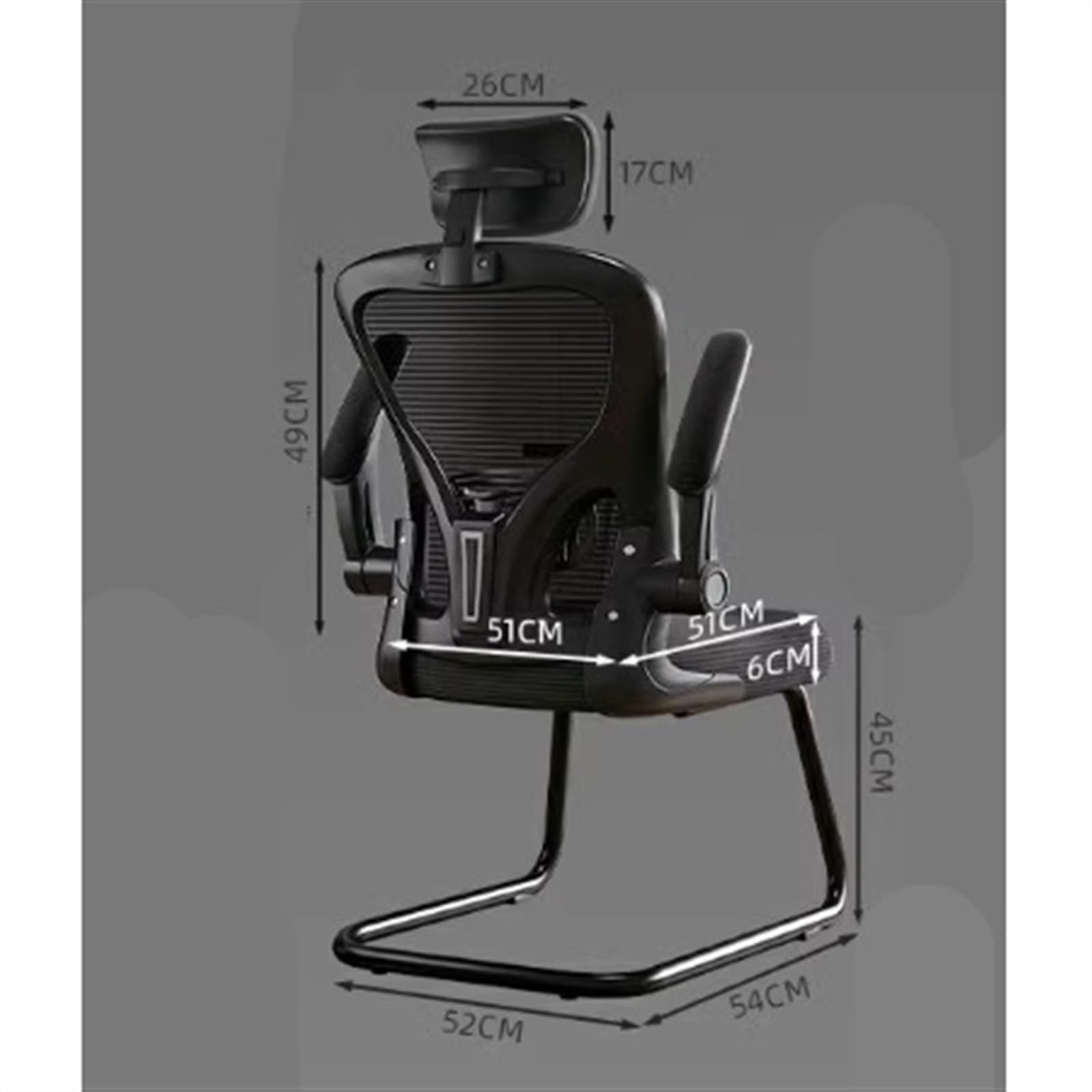 Ergonomic Mesh Office Chair with Adjustable Headrest & Lumbar Support - High Back Breathable Desk Chair with Adjustable Armrests for Home & Office Workspace - Perfect for Long Hours Sitting (White)