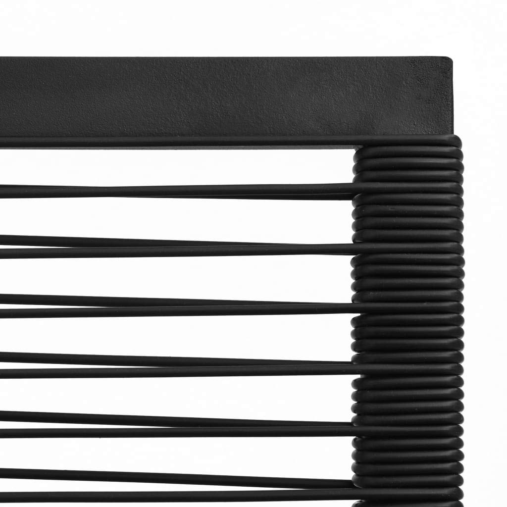 Premium Black PVC Rattan Patio Chairs Set of 2 - Modern Weather-Resistant Outdoor Furniture for Garden, Deck & Backyard - Comfortable Seating with Armrests for Relaxing, Lounging & Entertaining Guests