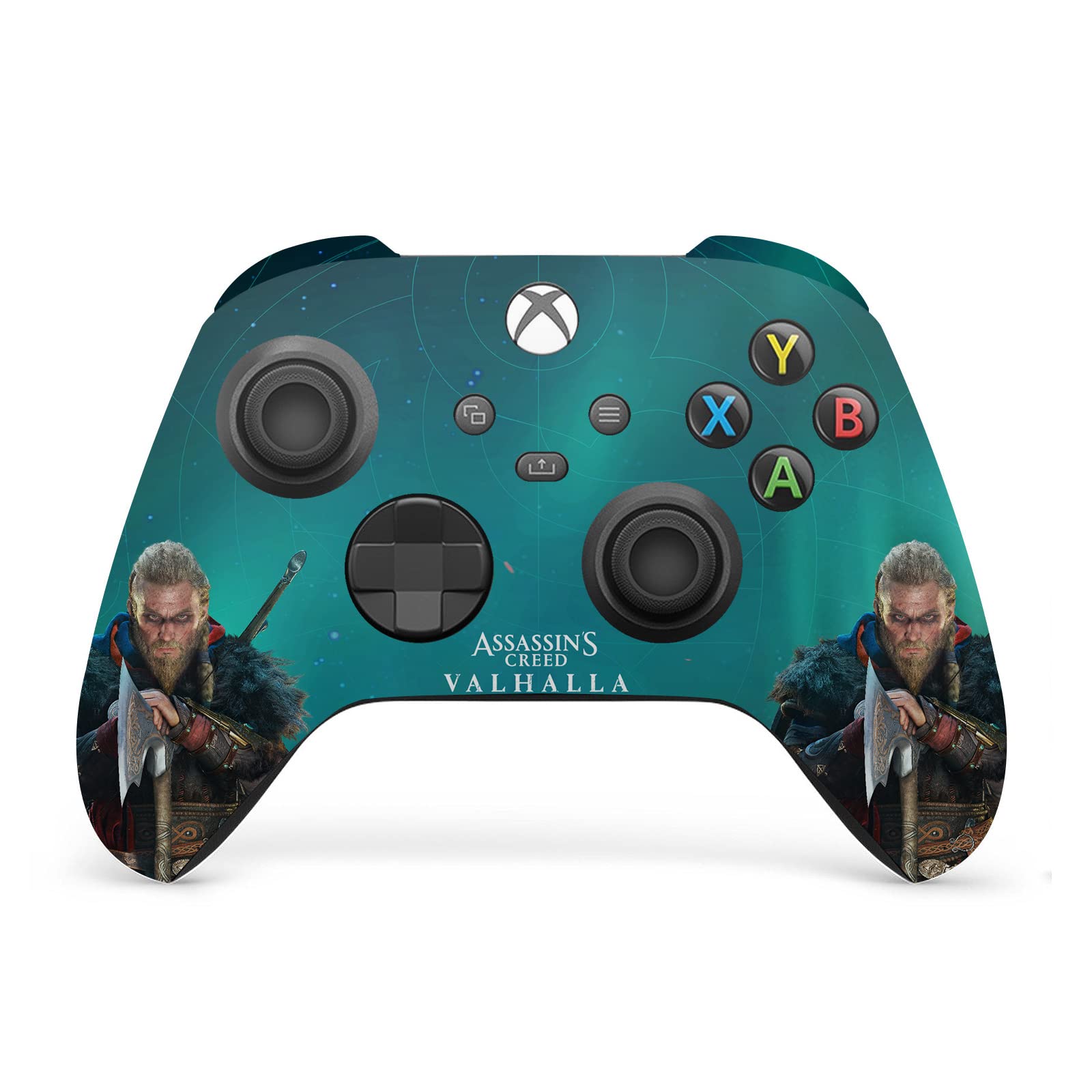 Officially Licensed Assassin's Creed Eivor Valhalla Vinyl Sticker Skin Decal - Compatible with Xbox Series X Console & Controller Bundle - Gaming Accessories for Xbox Fans & Collectors - Perfect for Customizing Your Gaming Setup