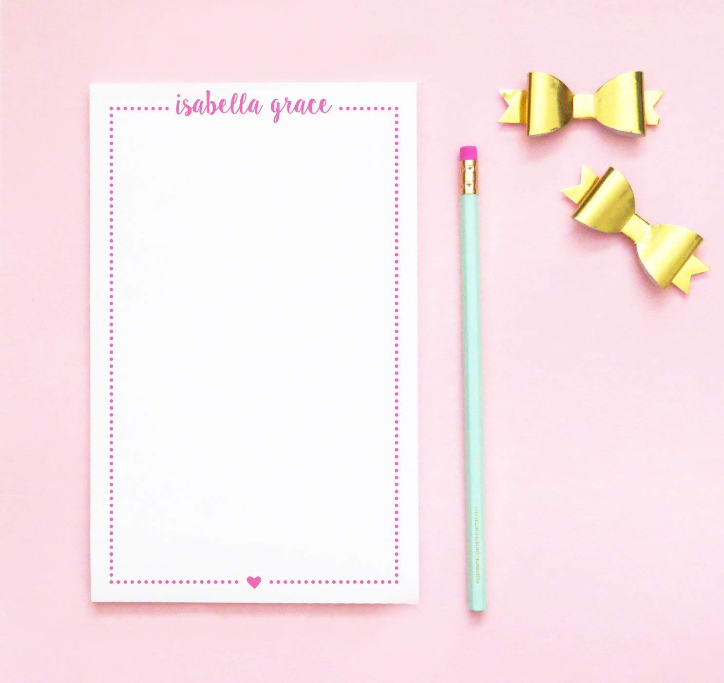 Polka Dot Hearts Notepad & Envelopes Set - 50 Sheets 5.5x8.5in - Perfect for Girls Letter Writing & Gift Giving
